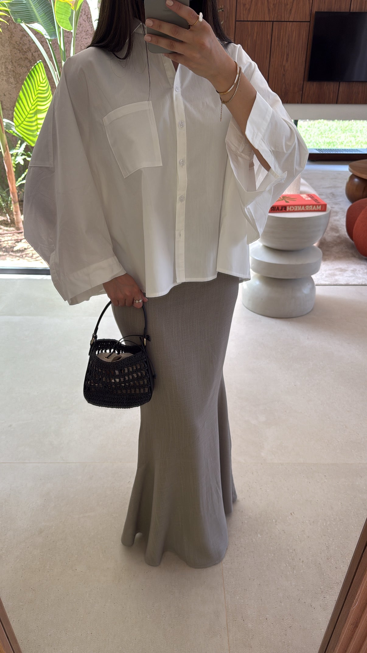 Chemise manche évasée [ blanc ]