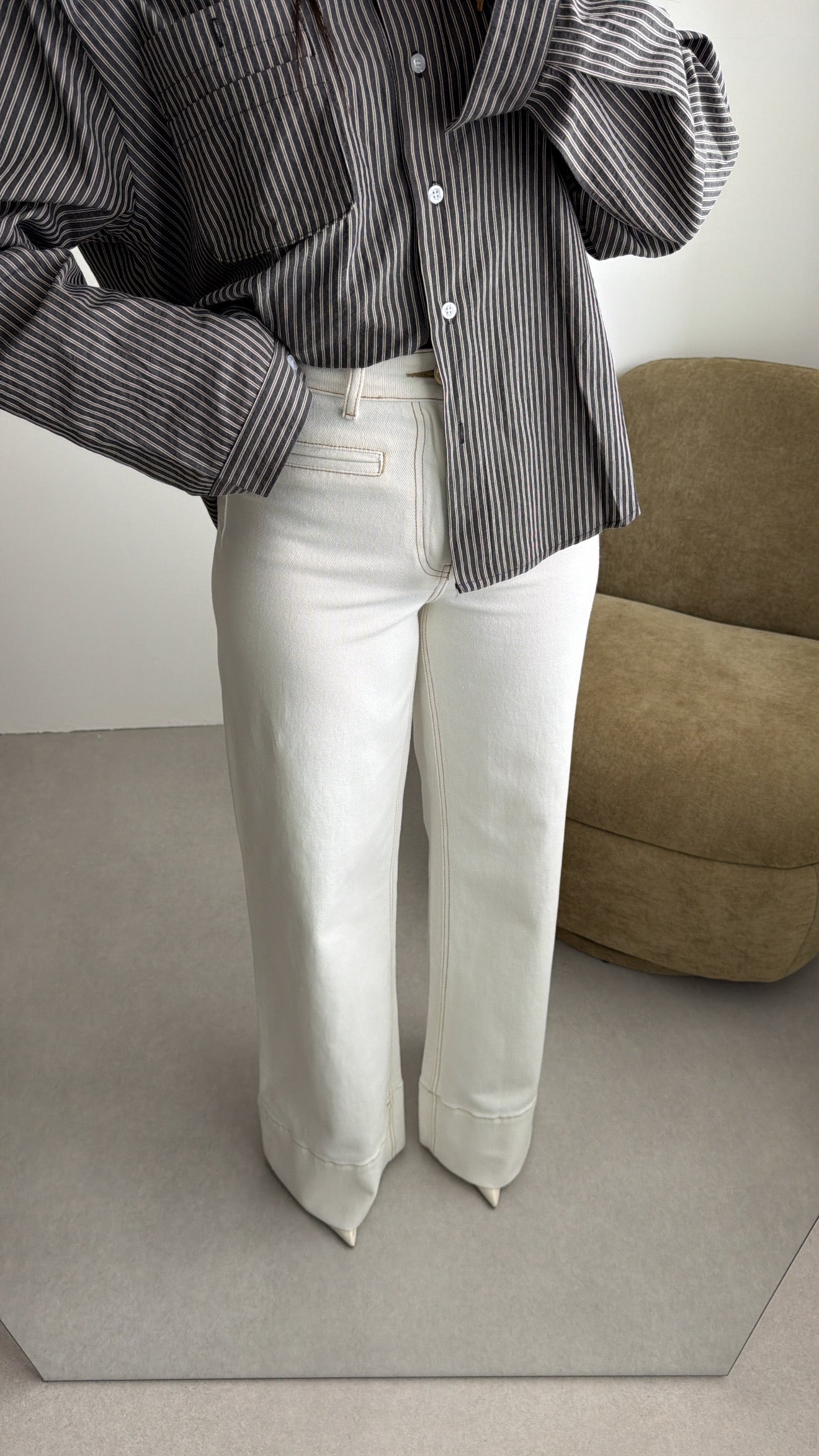 Jean wide leg [blanc]