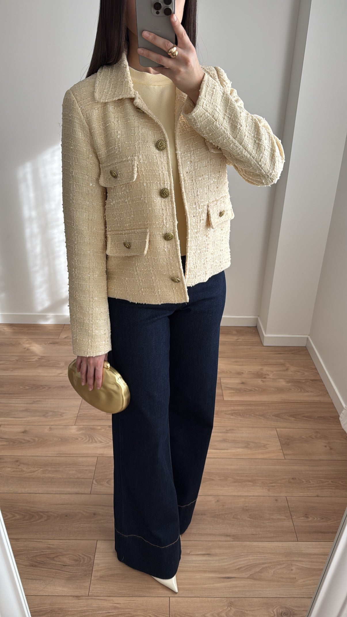 Tweed jacket [pastel yellow]