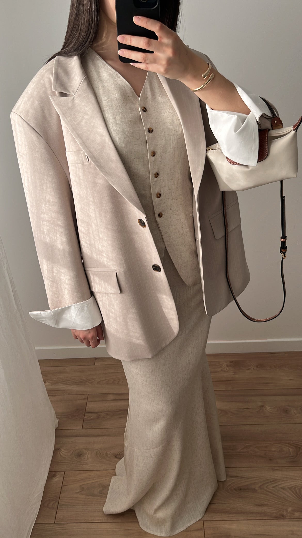 Blazer oversize beige