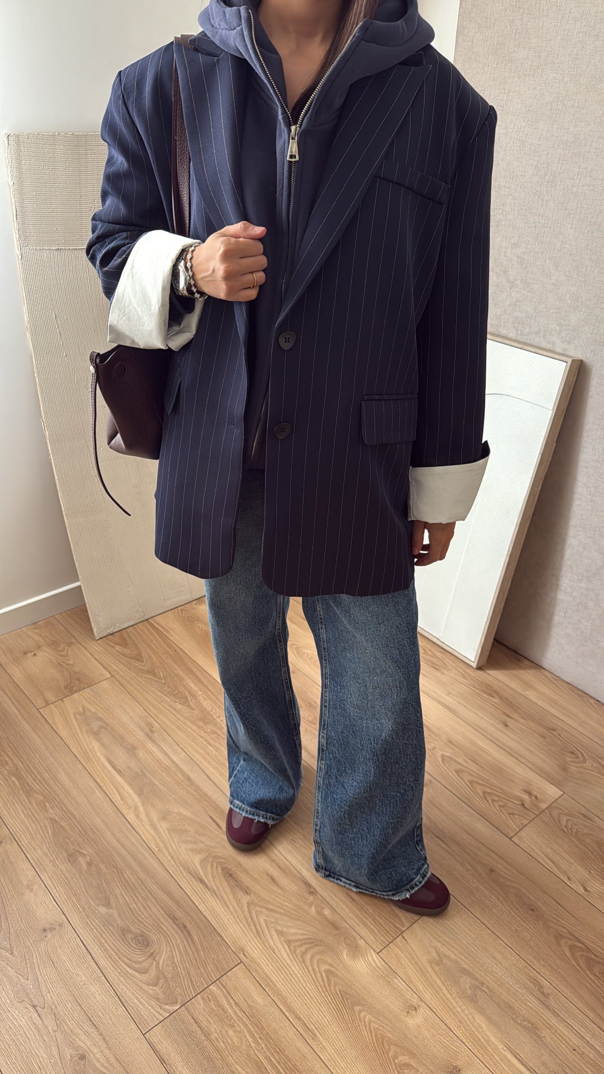 Blazer extra oversize [ bleu marine ]