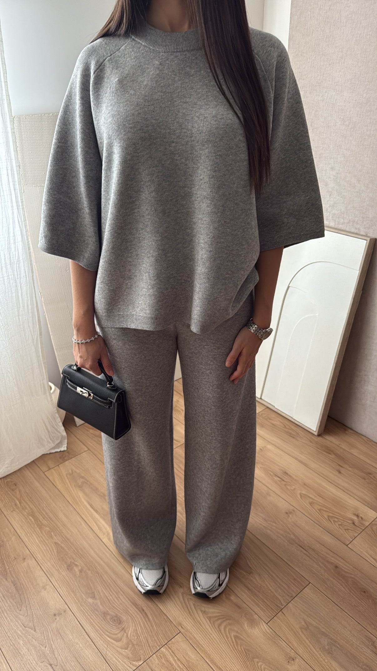 Ensemble manche 3/4 [gris]