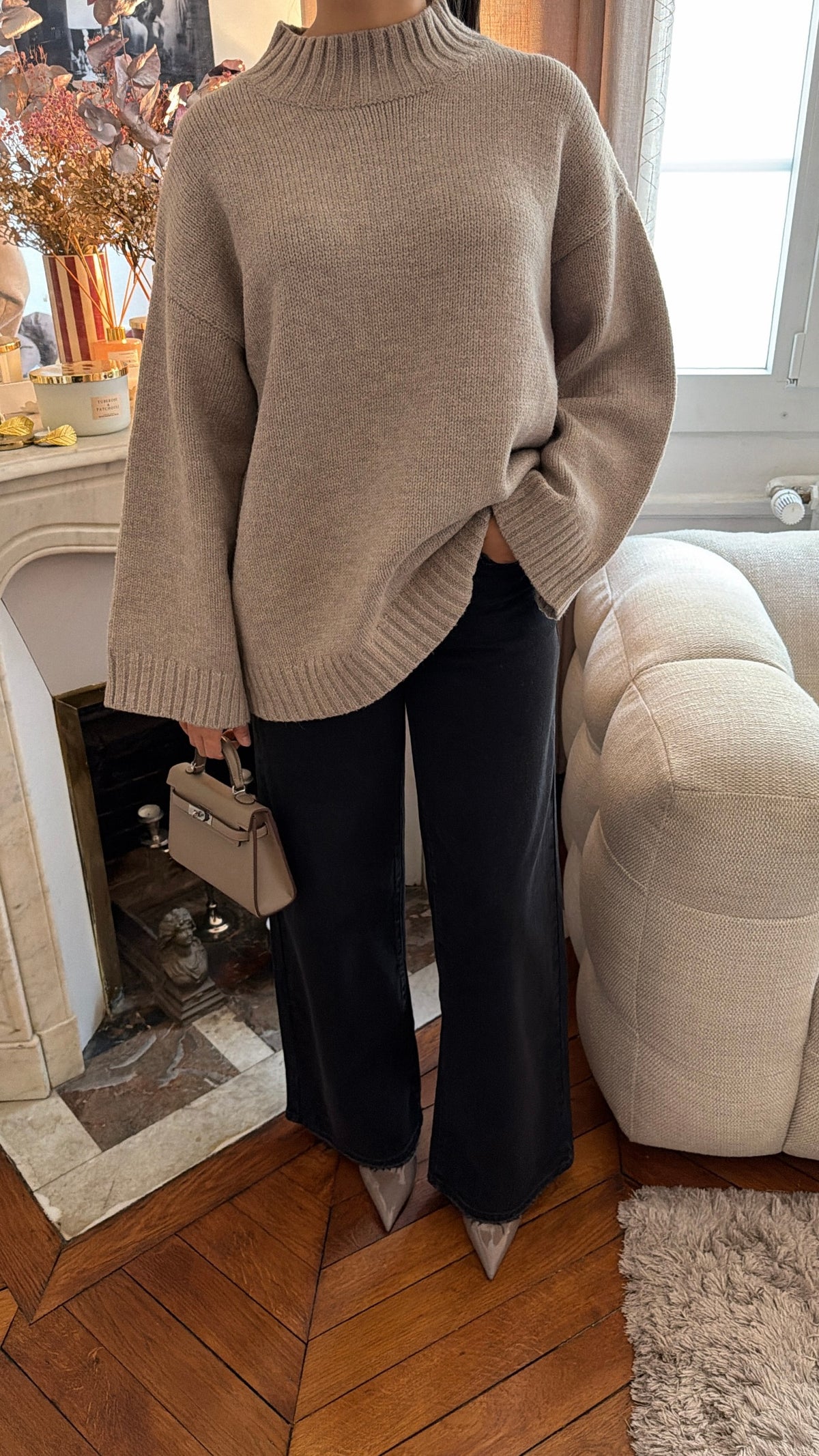Pull manches amples ELEN [taupe]