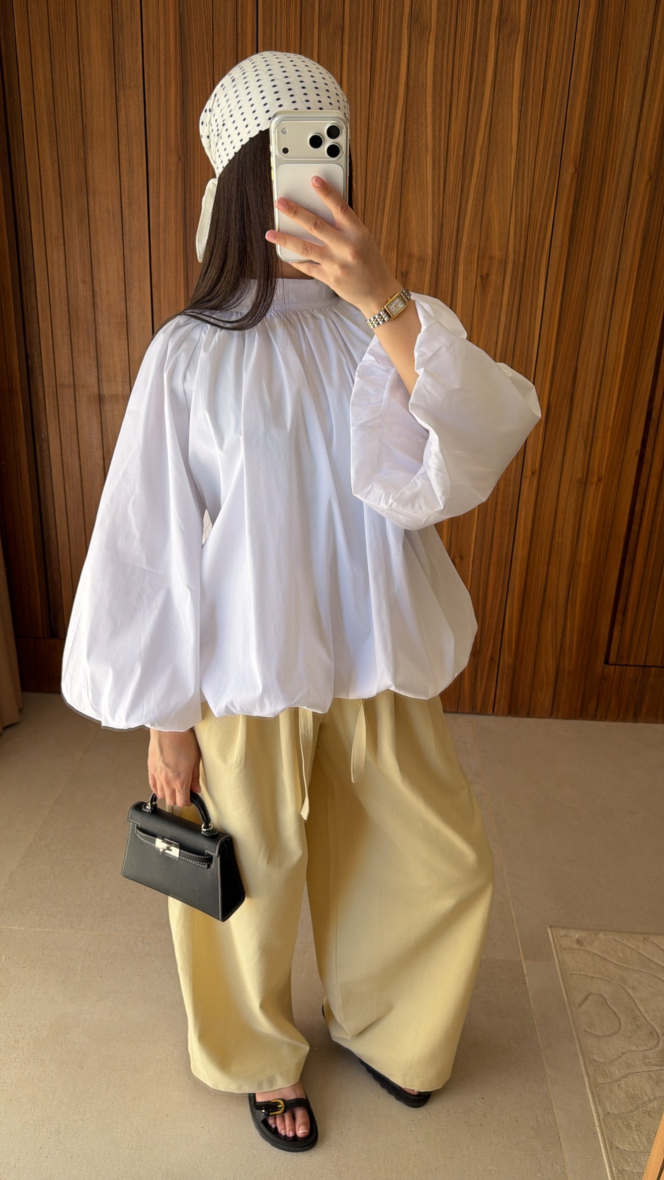 Blouse bouffante [blanc]