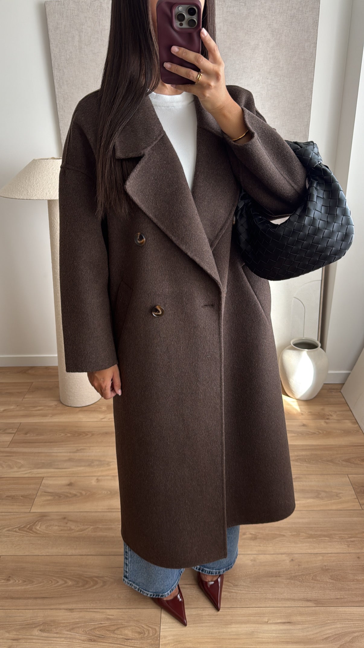 Long wool coat [brown]