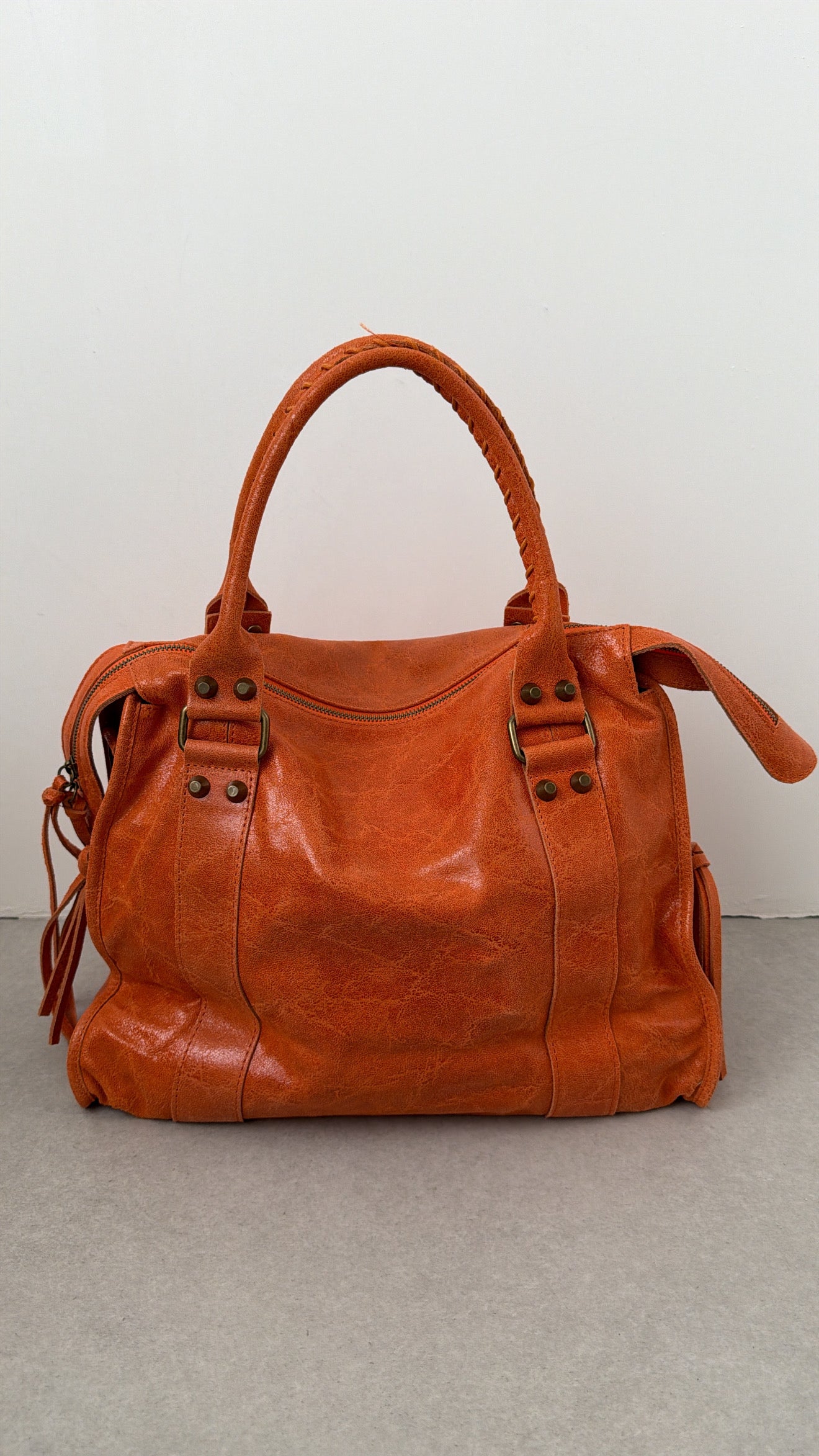 Sac à main en cuir [orange]