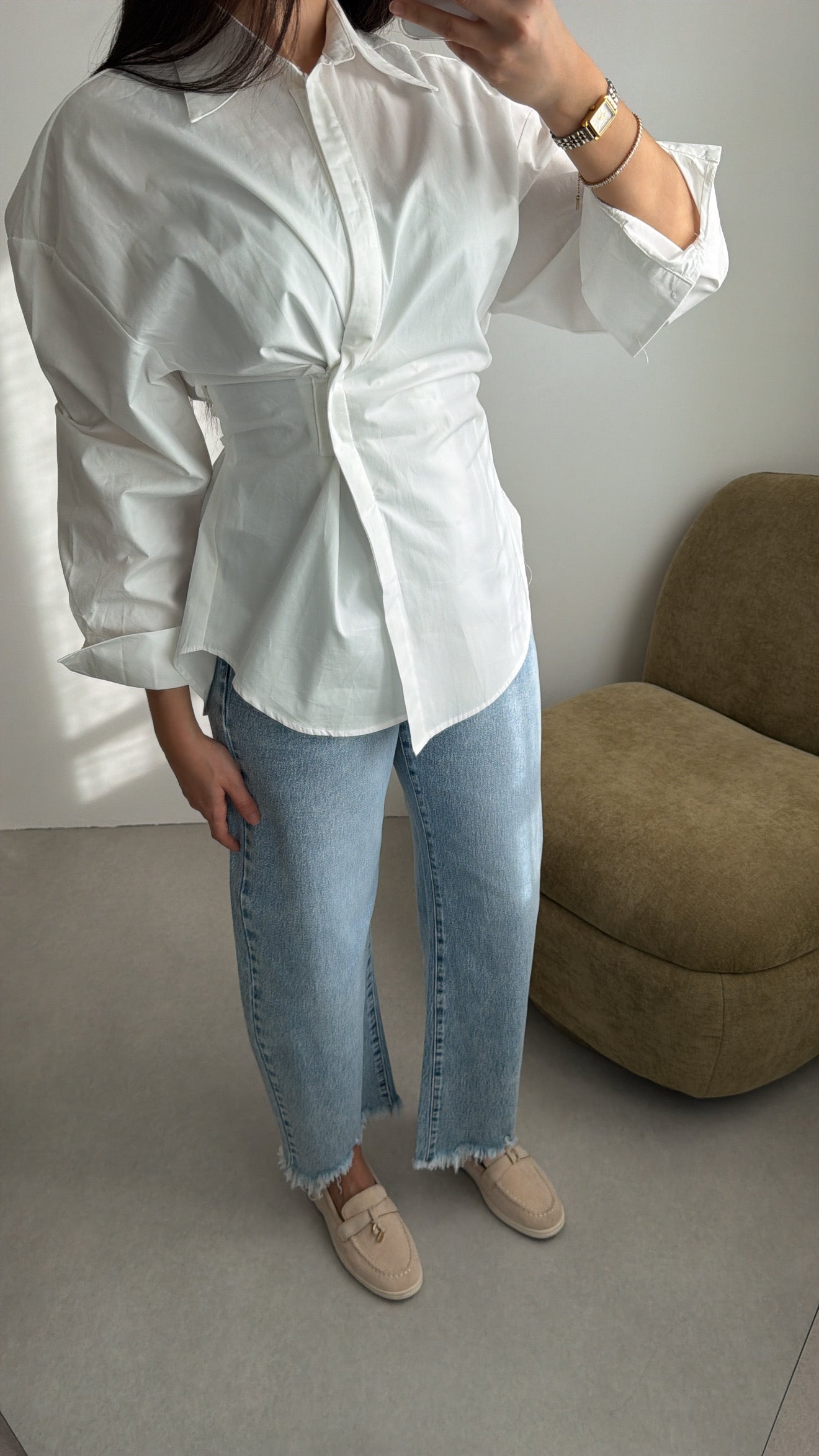 Chemise corset 2 en 1 [blanc]