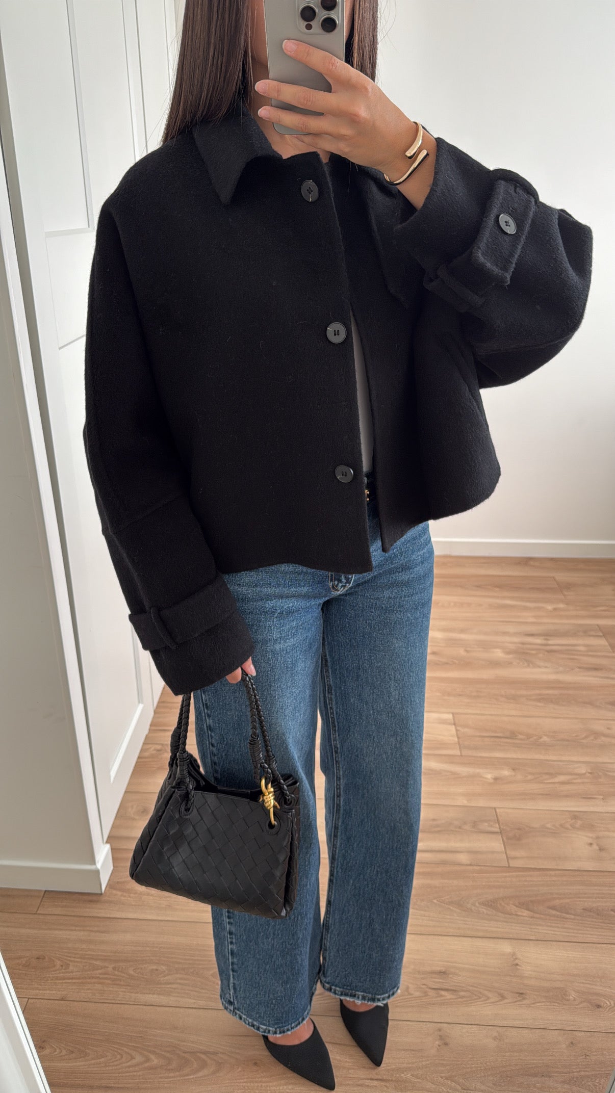 Manteau LOOSE oversize en laine [ noir ]