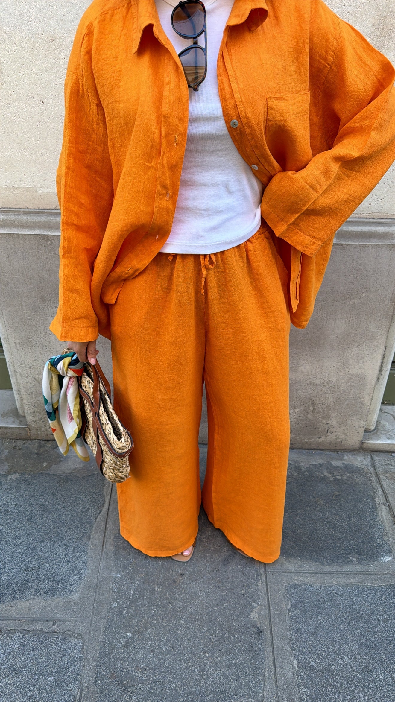 Ensemble en 100% lin [orange]