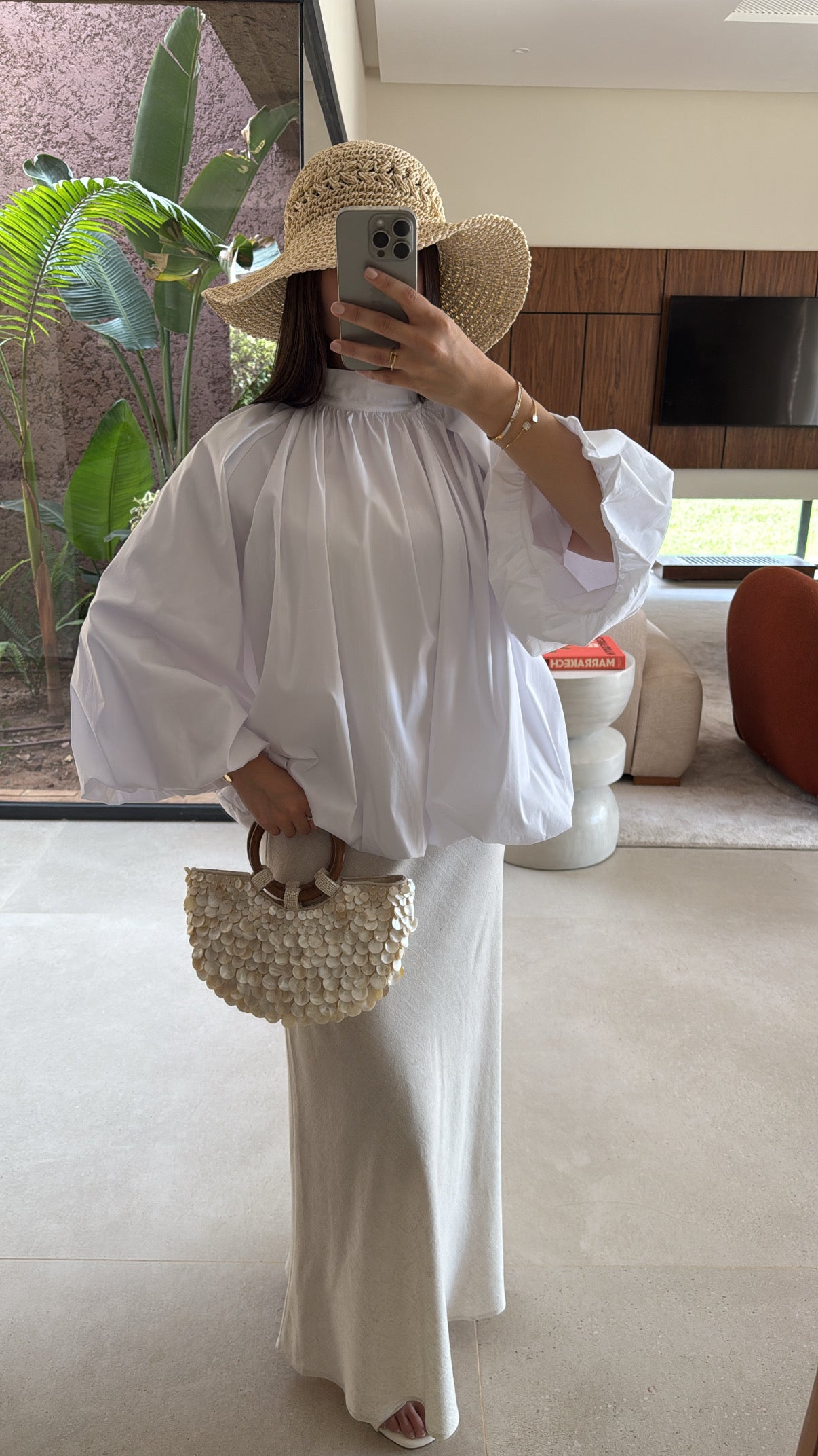Blouse bouffante [ blanc ]