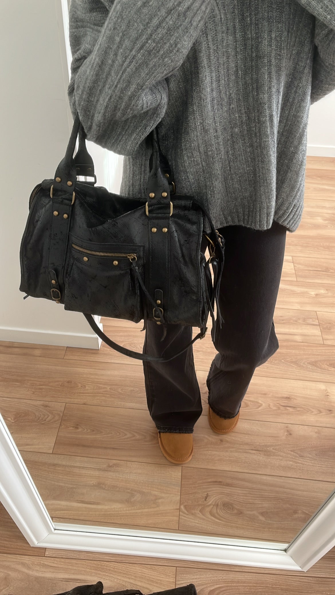 Sac en cuir brossé