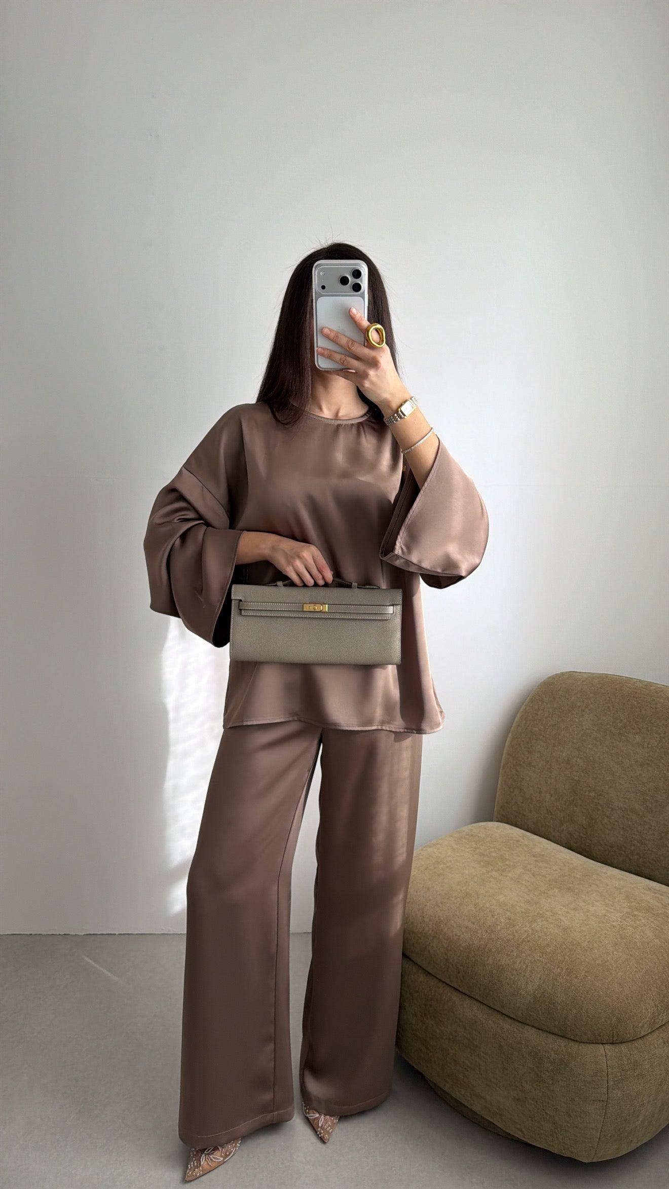 Top à manches longues Allure [taupe]