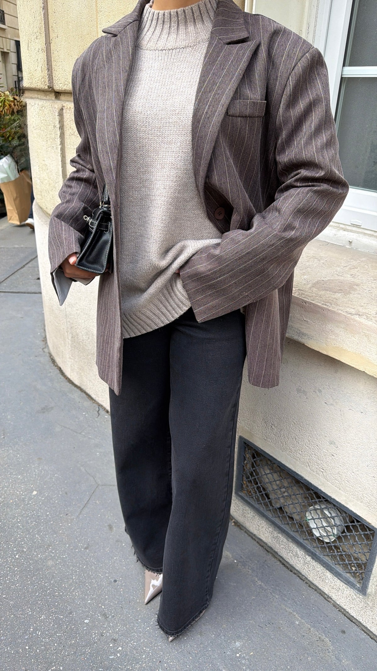 Blazer extra oversize [Marron chiné]