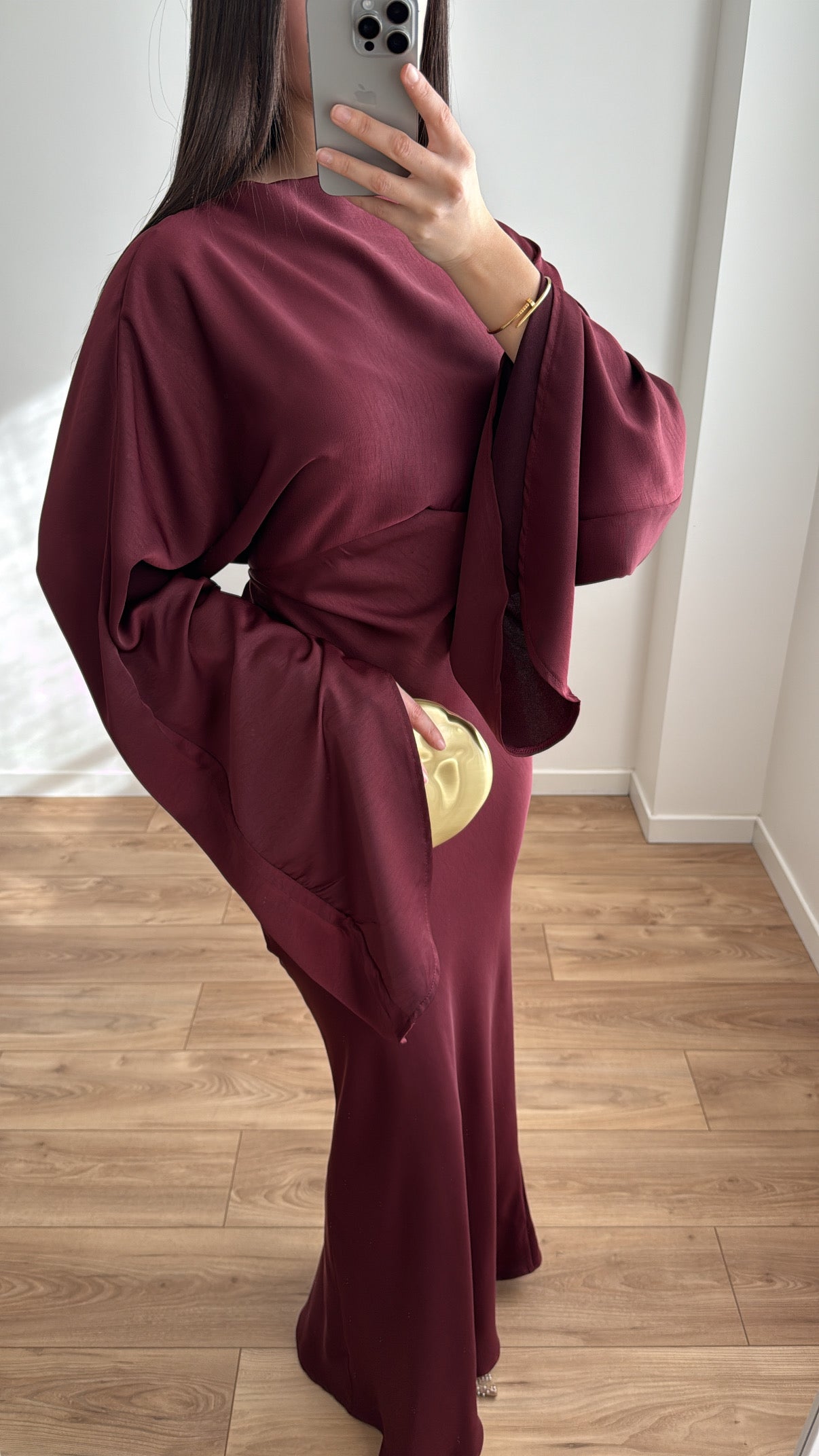 Longue robe cintrée [burgundy]