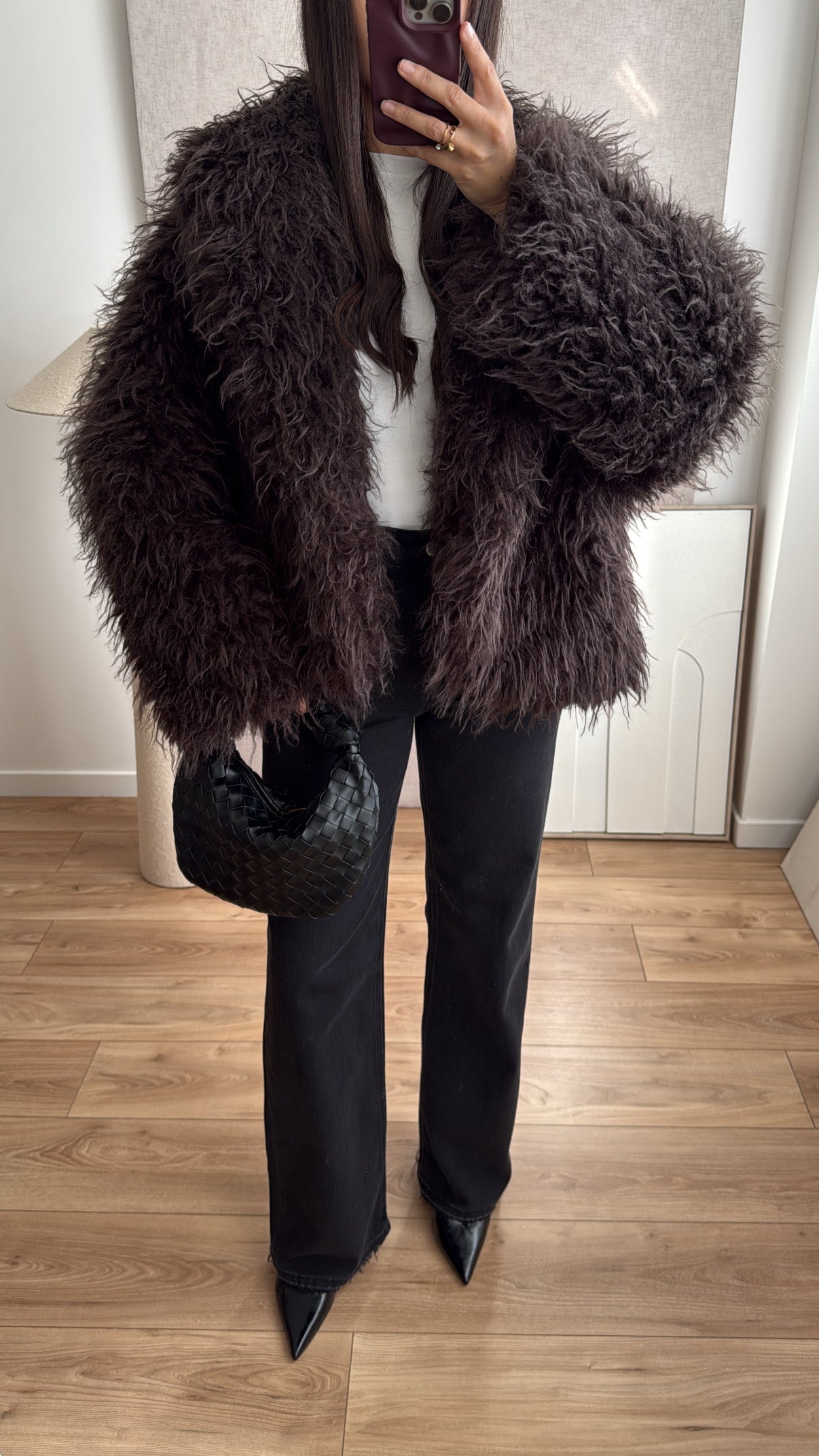 Veste en fausse fourrure [marron]