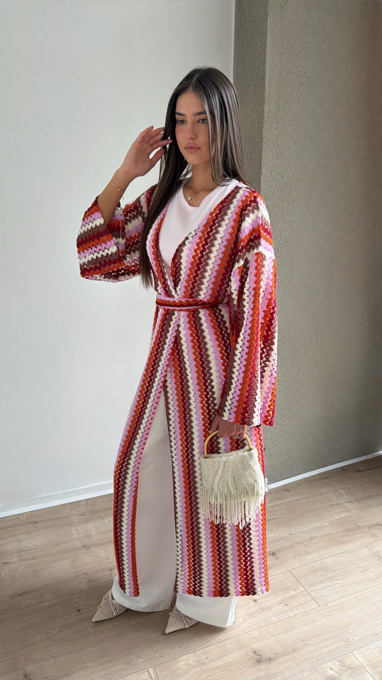 Kimono crochet [rose]