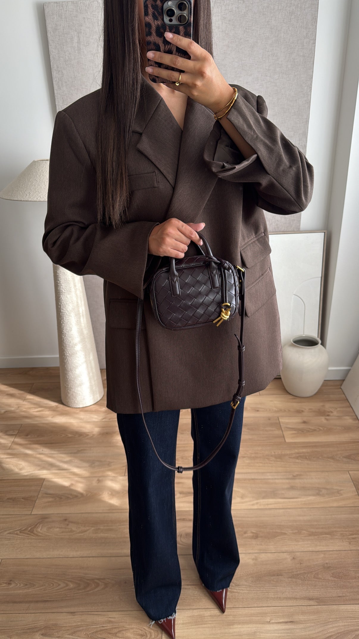 Sac à main torsadé [maroon/ doré]