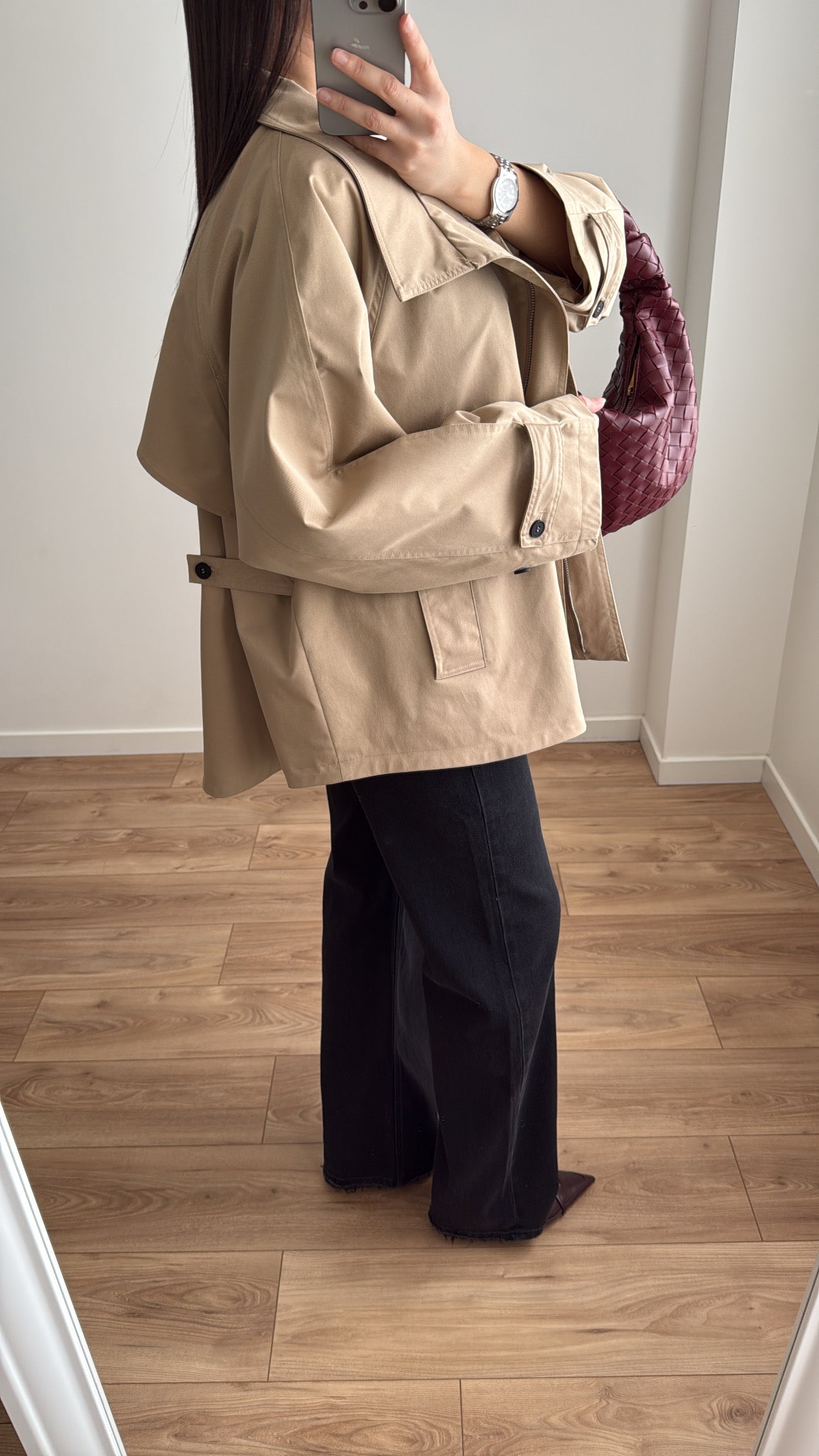 Trench oversize beige