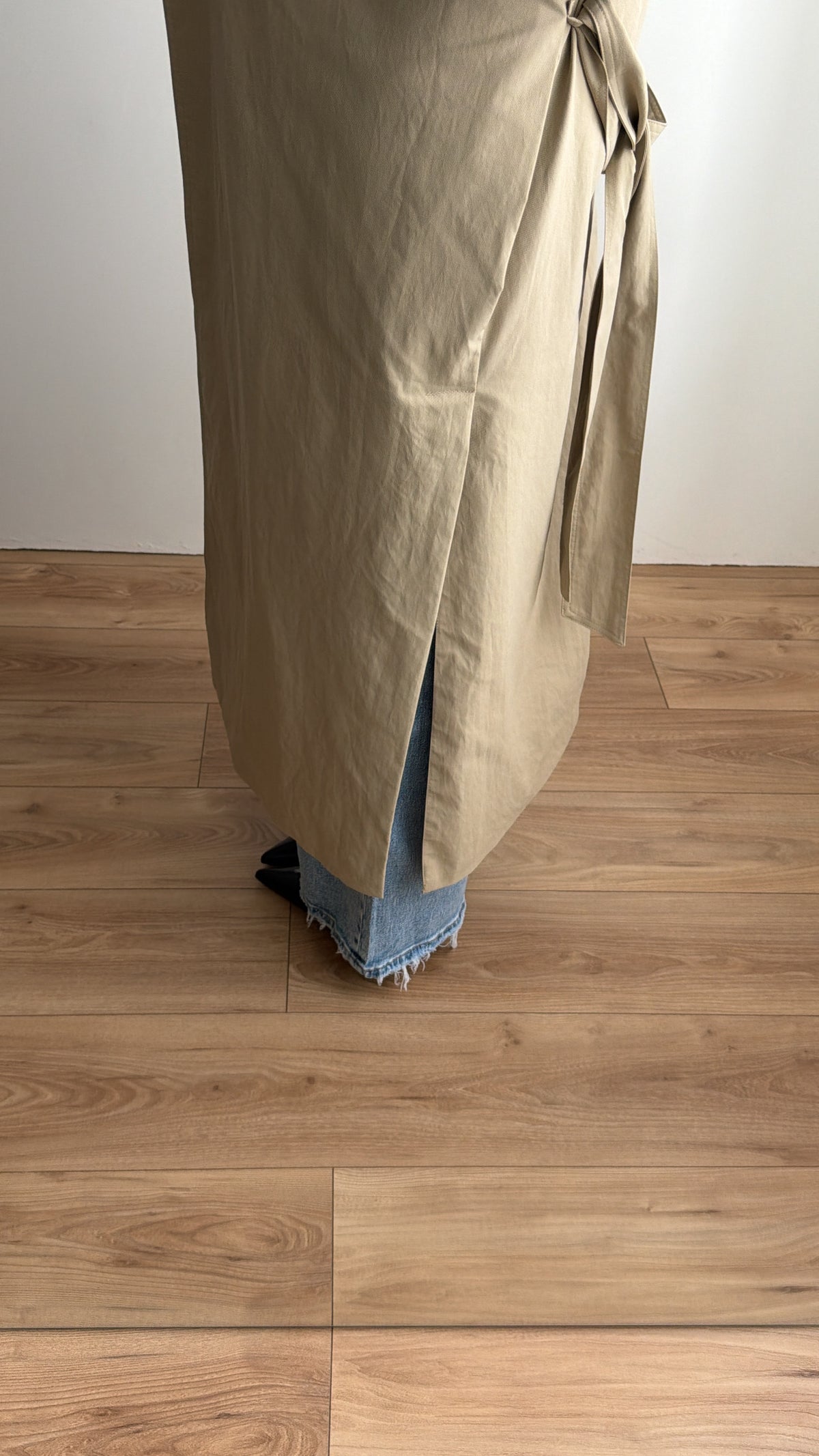 Kurzer Trenchcoat [dunkelbeige]