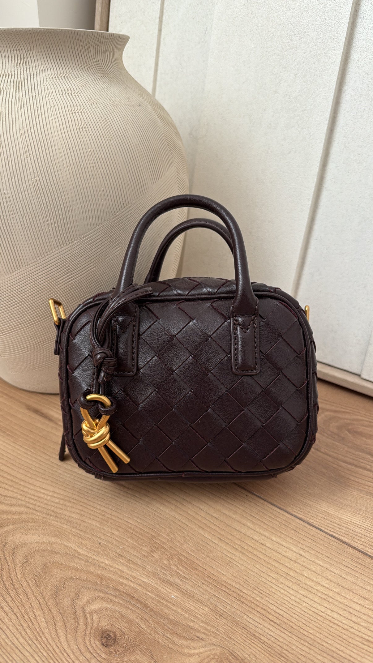 Sac à main torsadé [maroon/ doré]