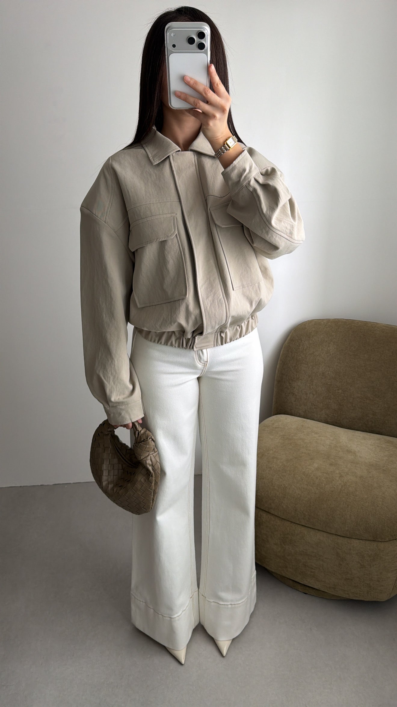 Veste à épaulettes [beige]