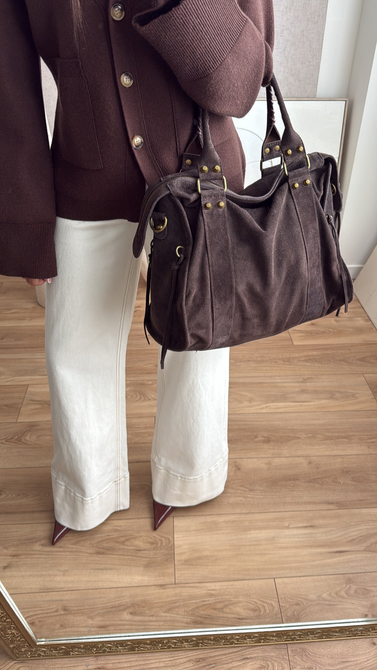 Sac à main en cuir [marron]