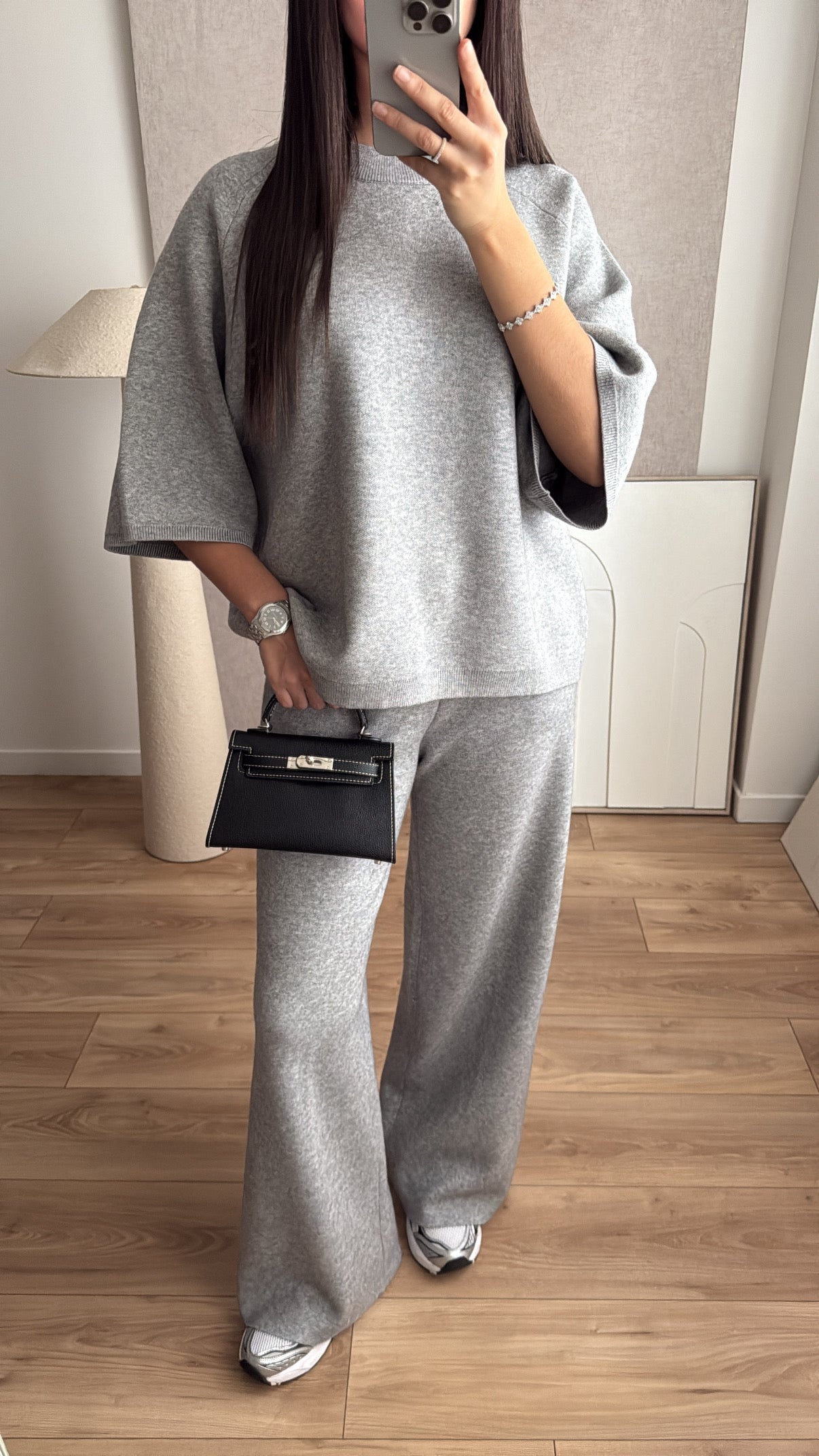 Ensemble manche 3/4 [gris]