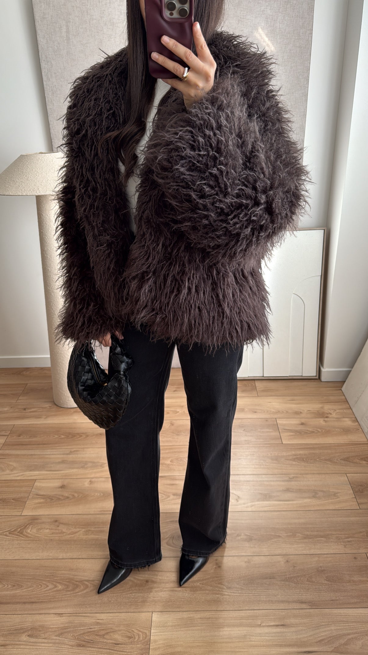 Veste en fausse fourrure [marron]