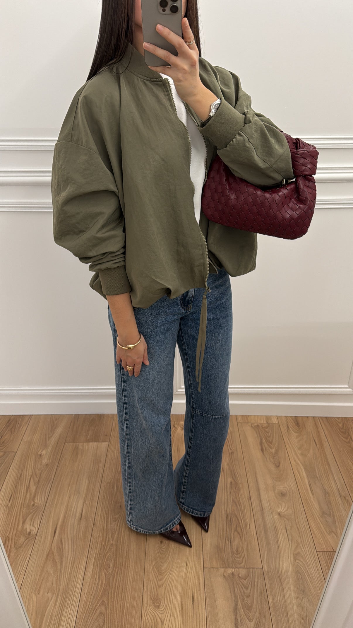 Oversized bomber [khaki]