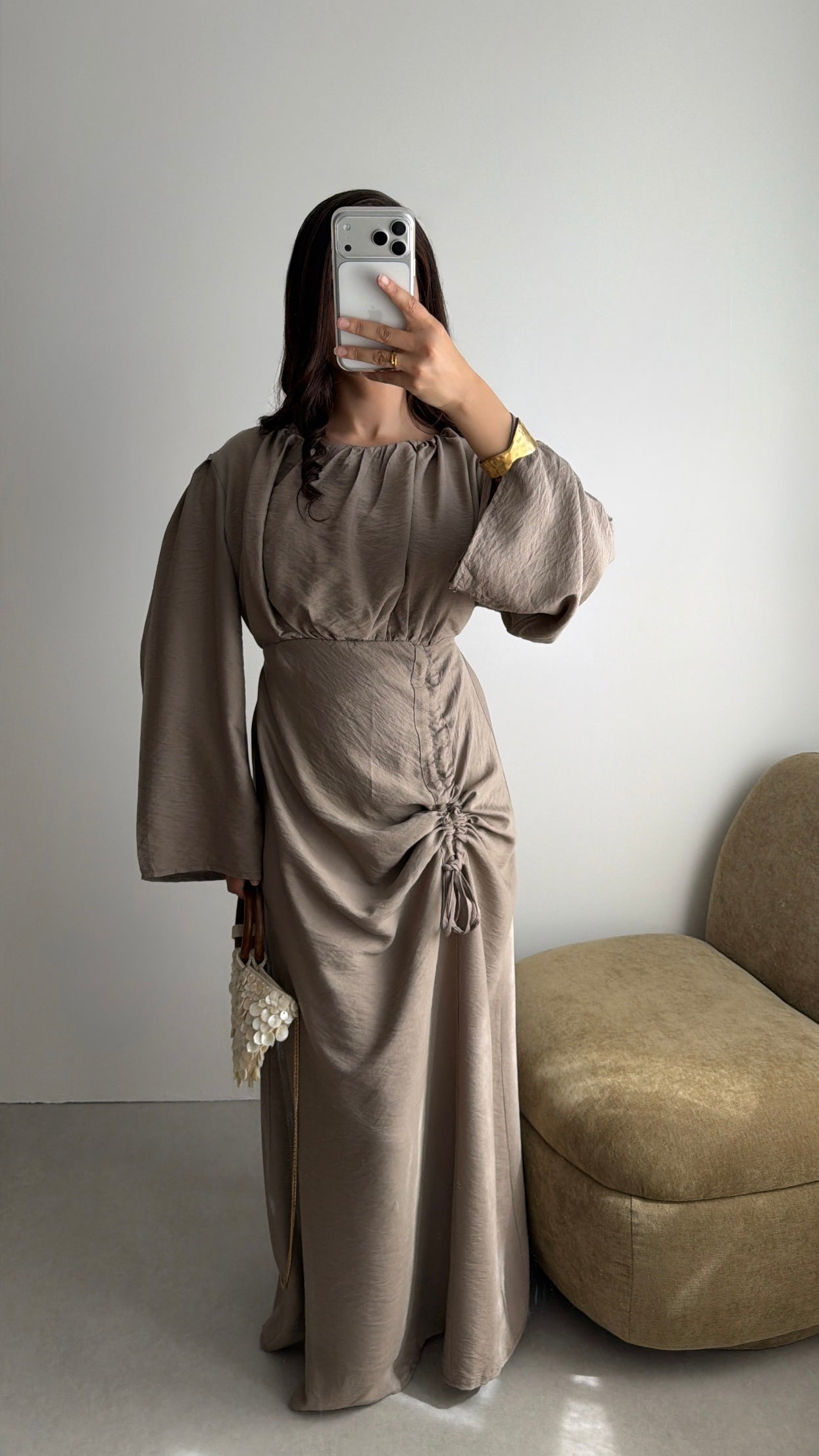 Longue robe bohème [taupe]