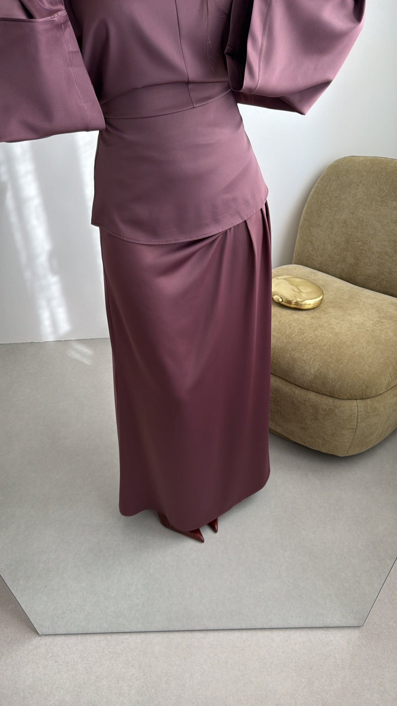 Longue jupe EMRA [prune]