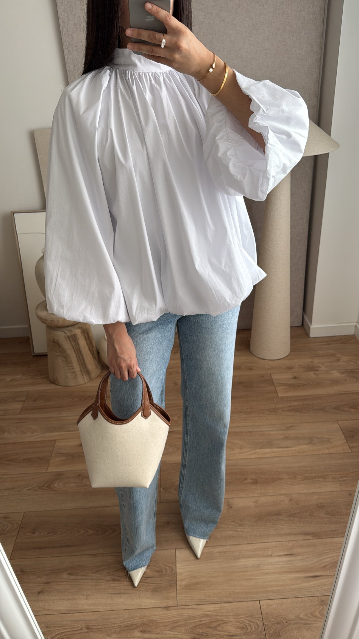 Blouse bouffante [ blanc ]
