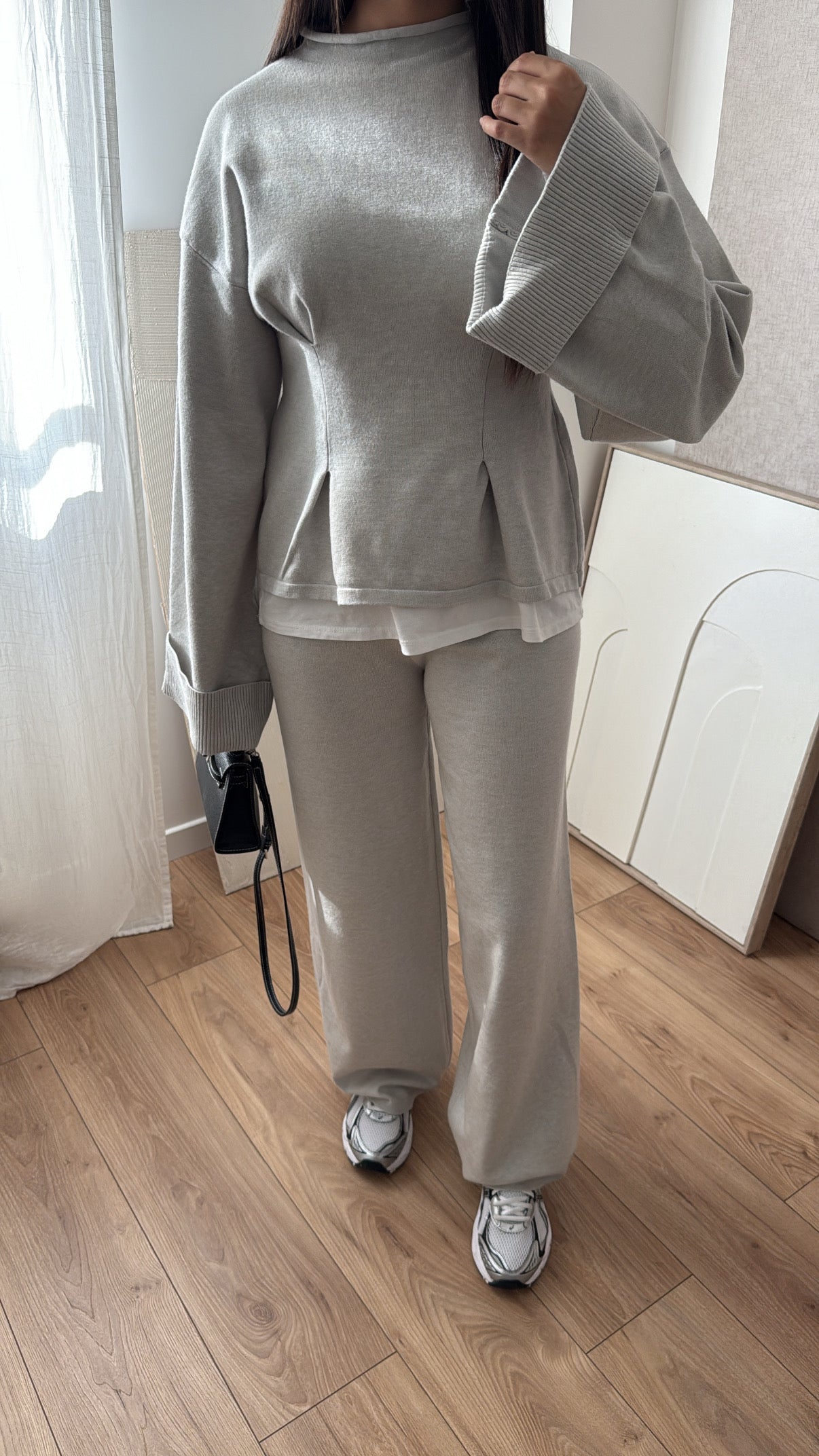 Ensemble cintré à la taille [gris]