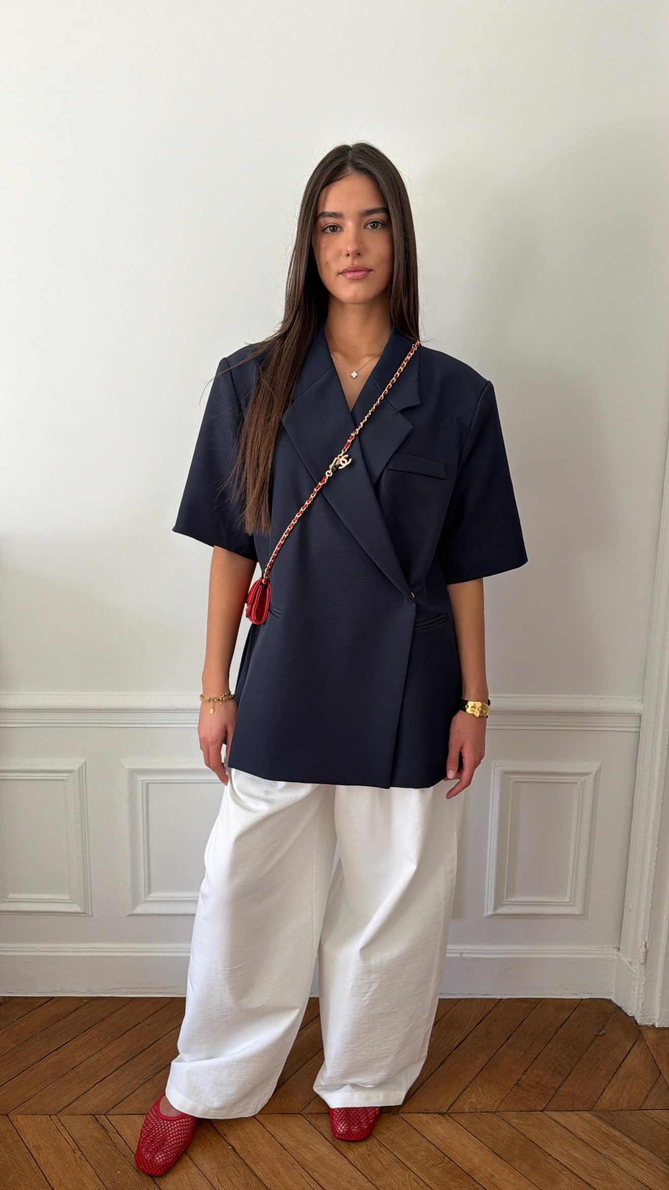 Pantalon droit [blanc]