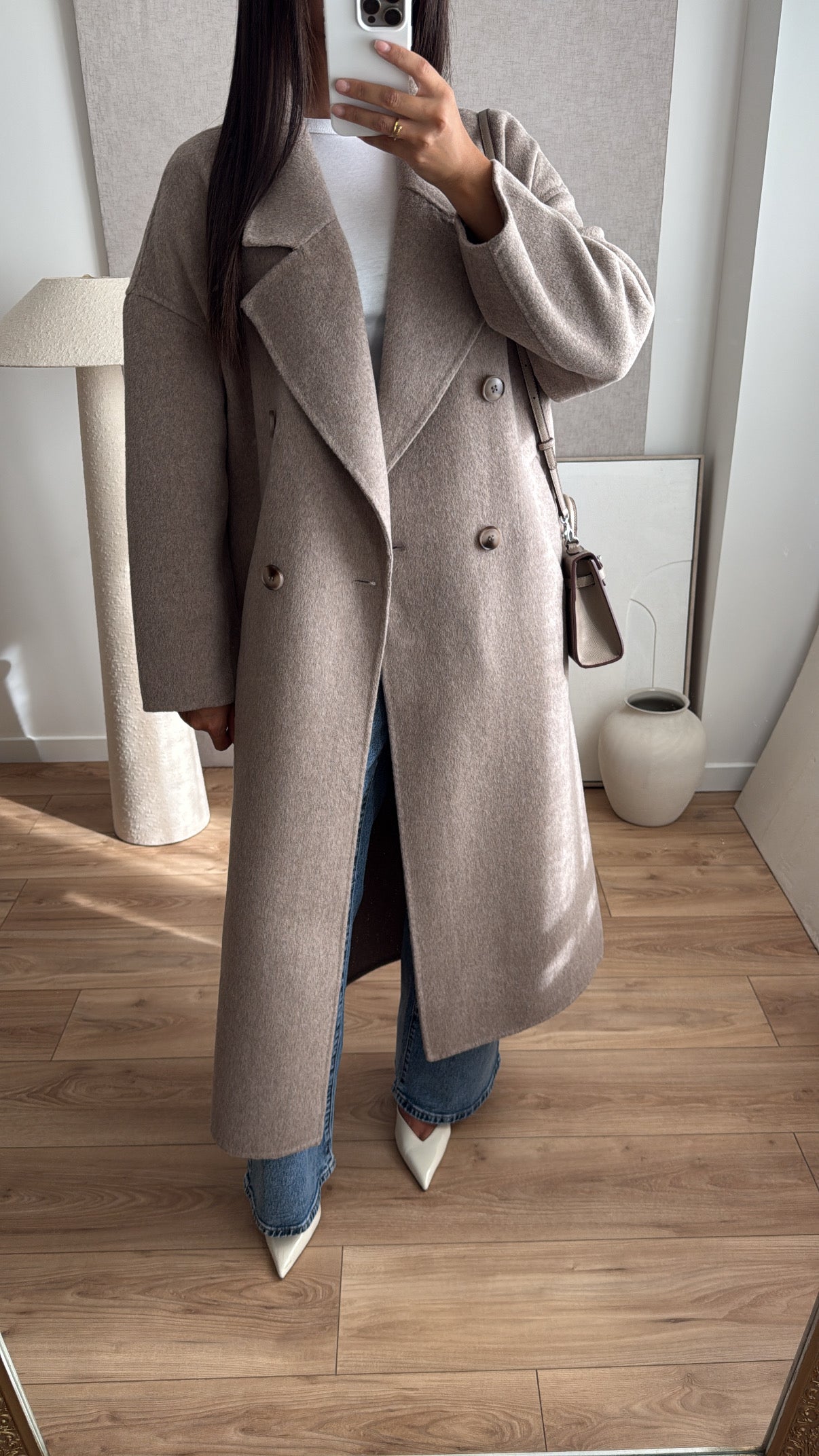 Long wool coat [taupe]