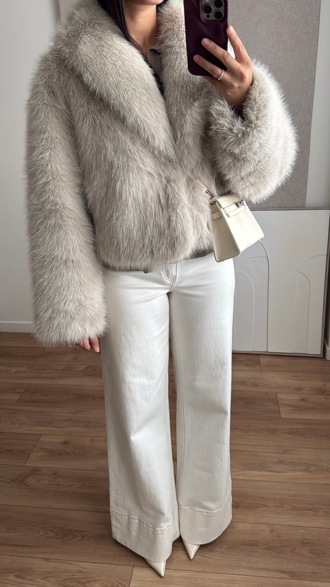 Veste en fausse fourrure [beige]