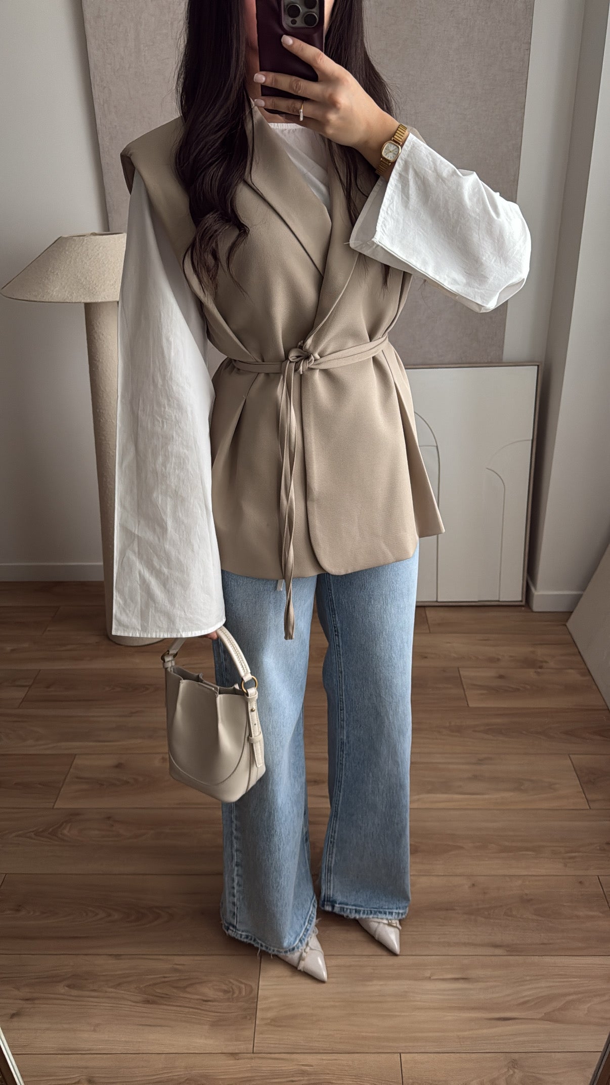 Extragroßer Blazer [beige]