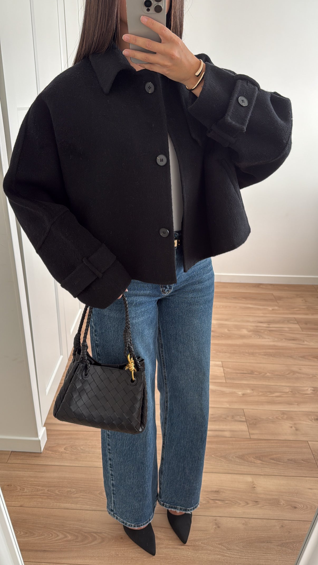 Manteau LOOSE oversize en laine [ noir ]