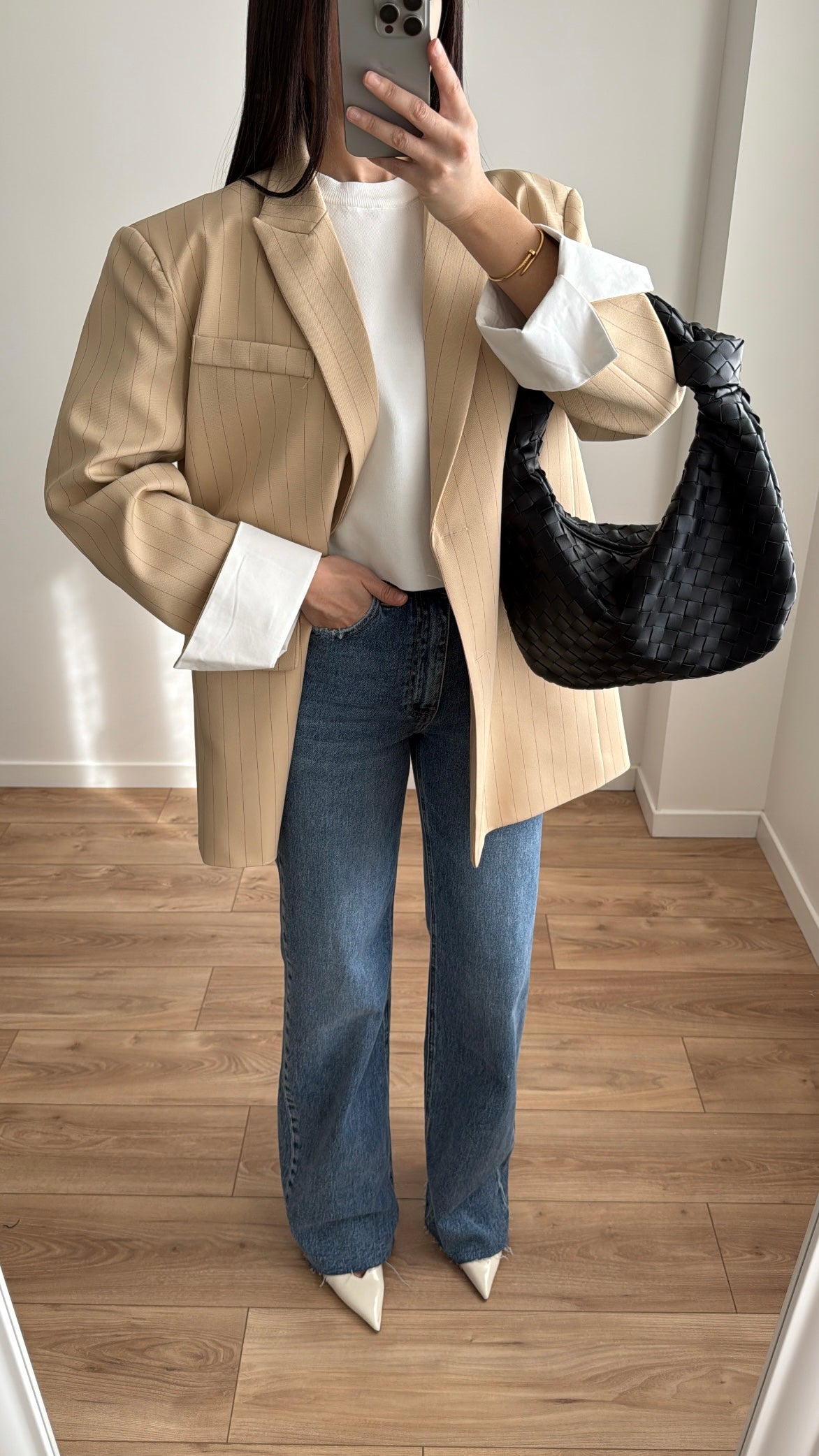 Extra oversized blazer [navy blue]