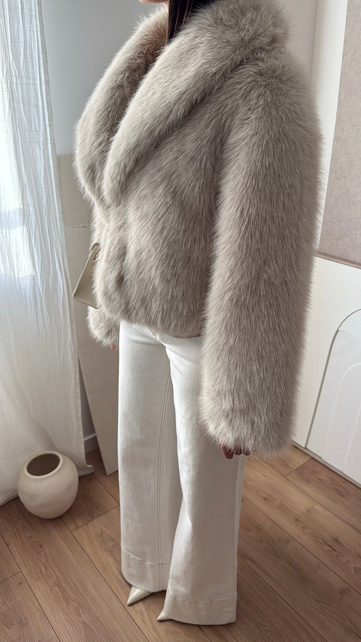 Veste en fausse fourrure [beige]