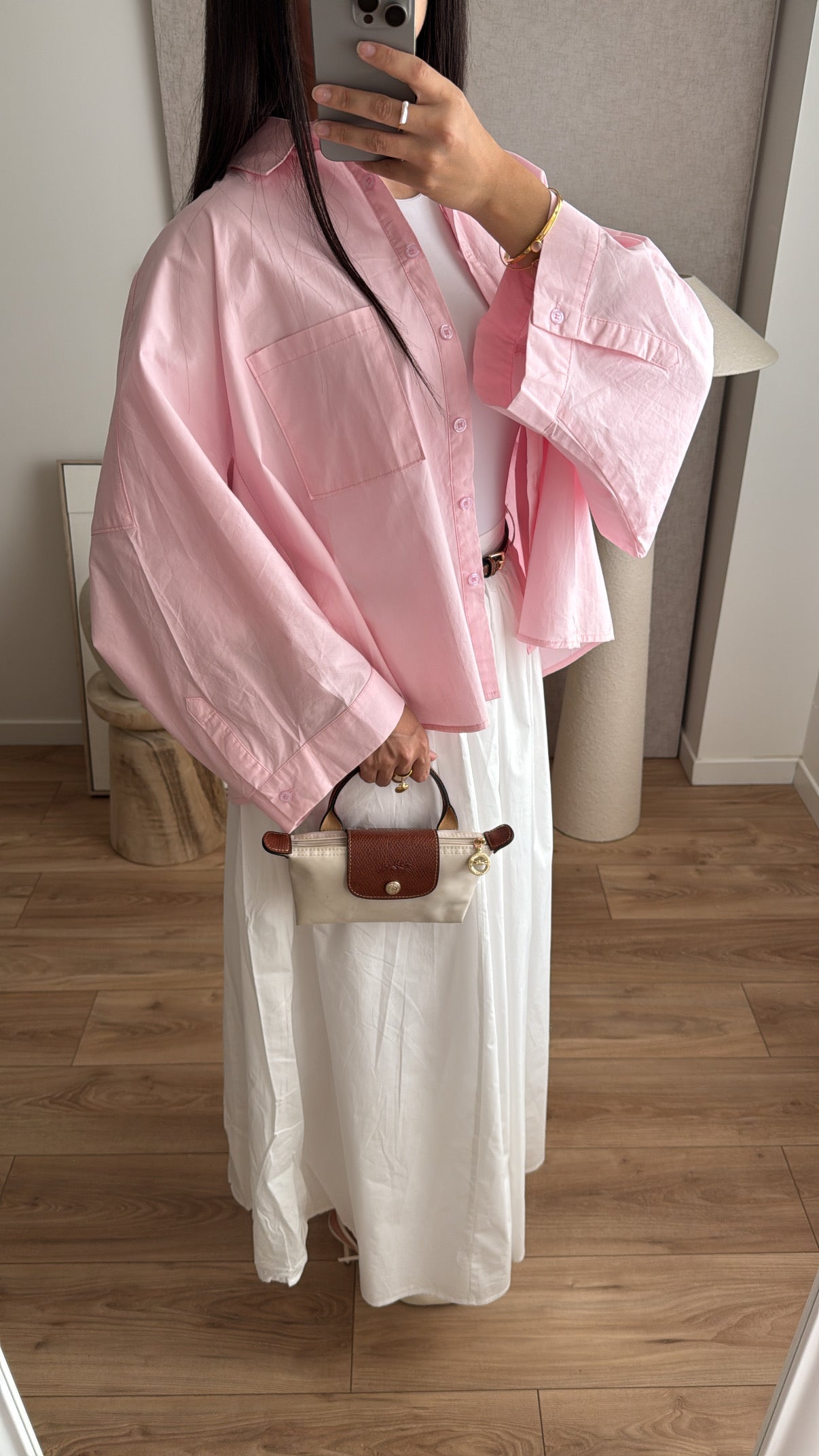 Chemise manche évasée [ rose ]
