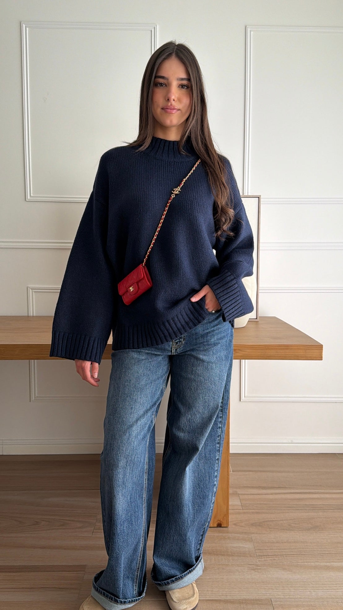Pull manches amples ELEN [marine]