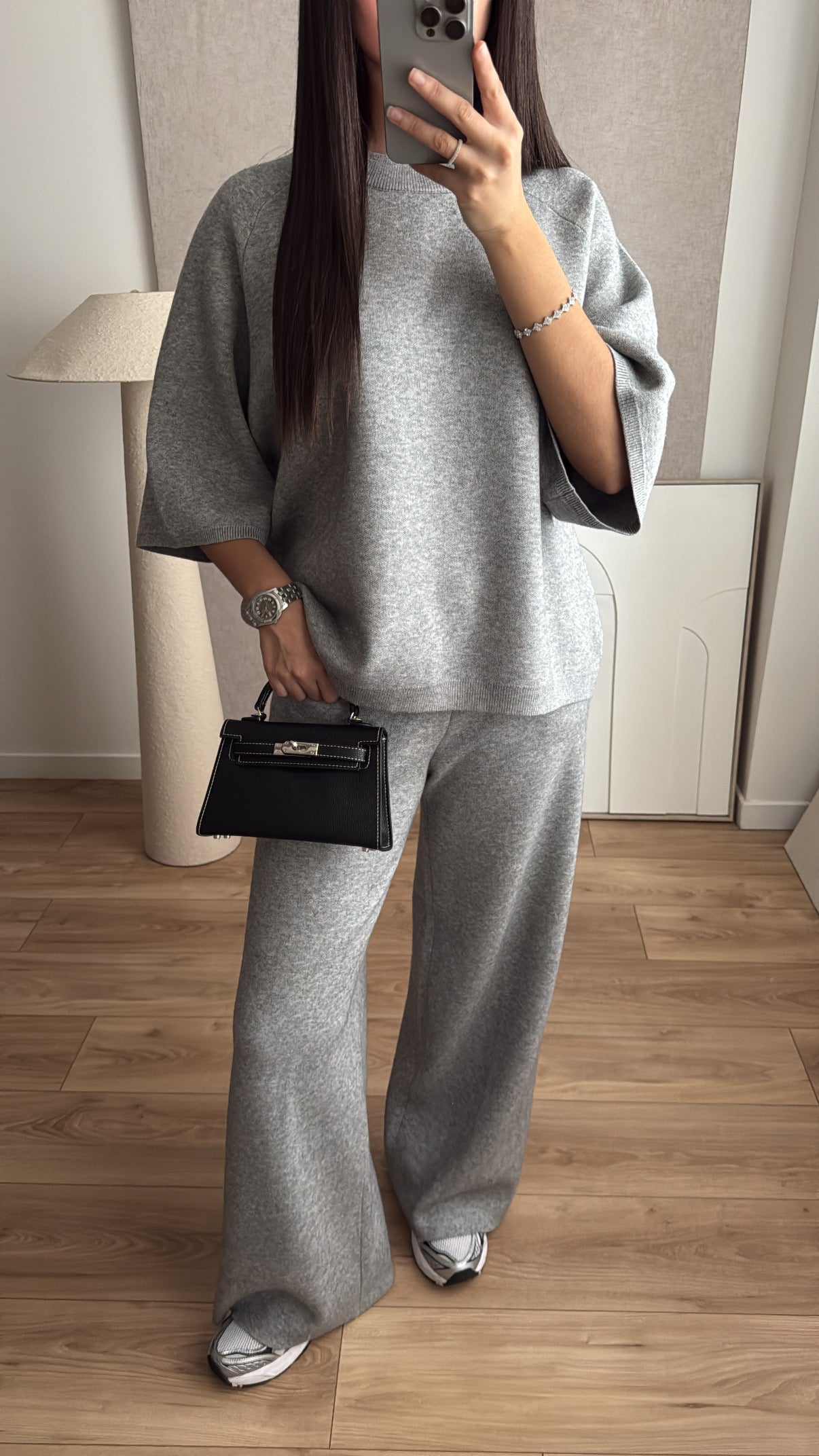 Ensemble manche 3/4 [gris]