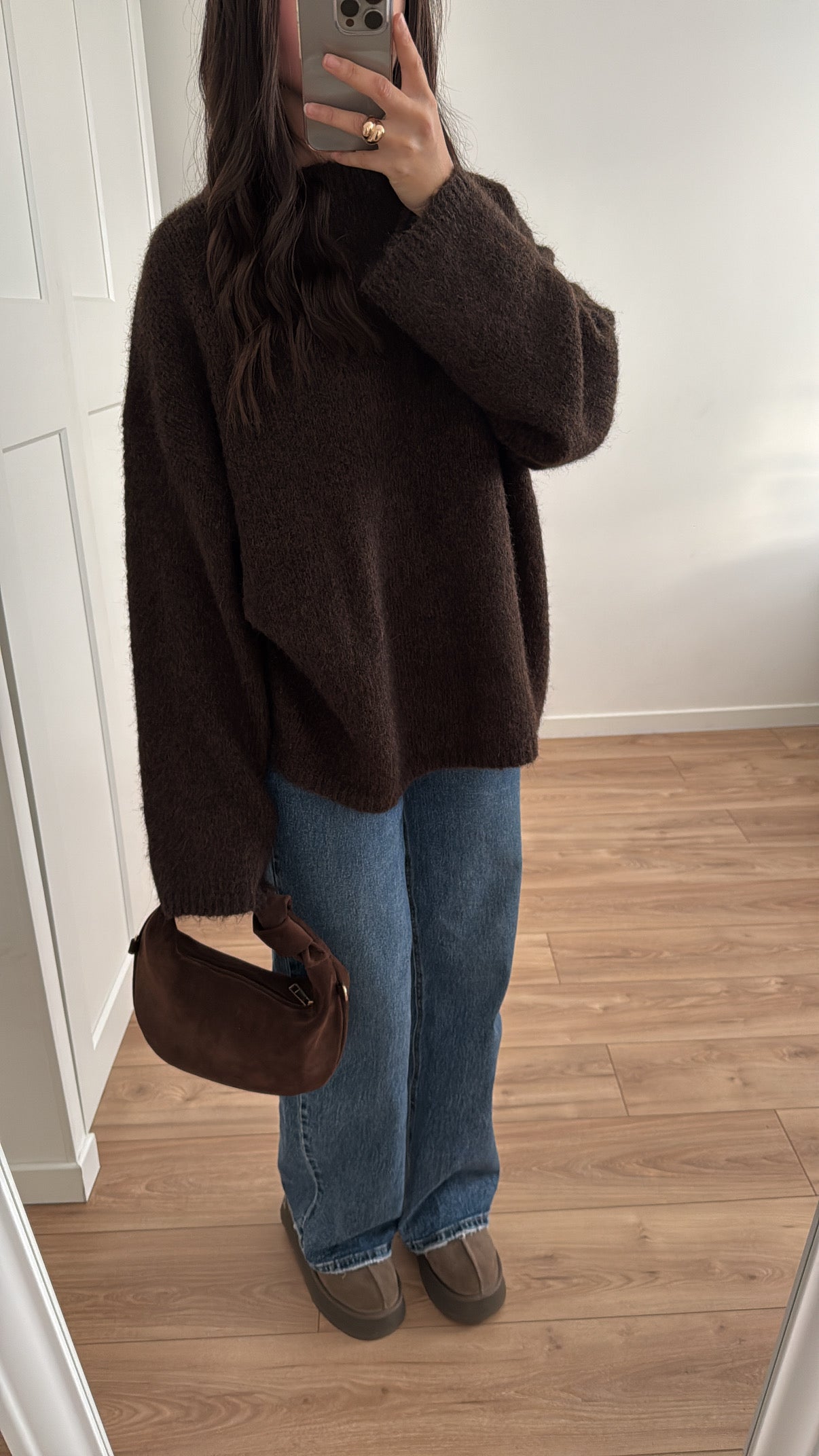 Pull en maille oversize [ marron ]