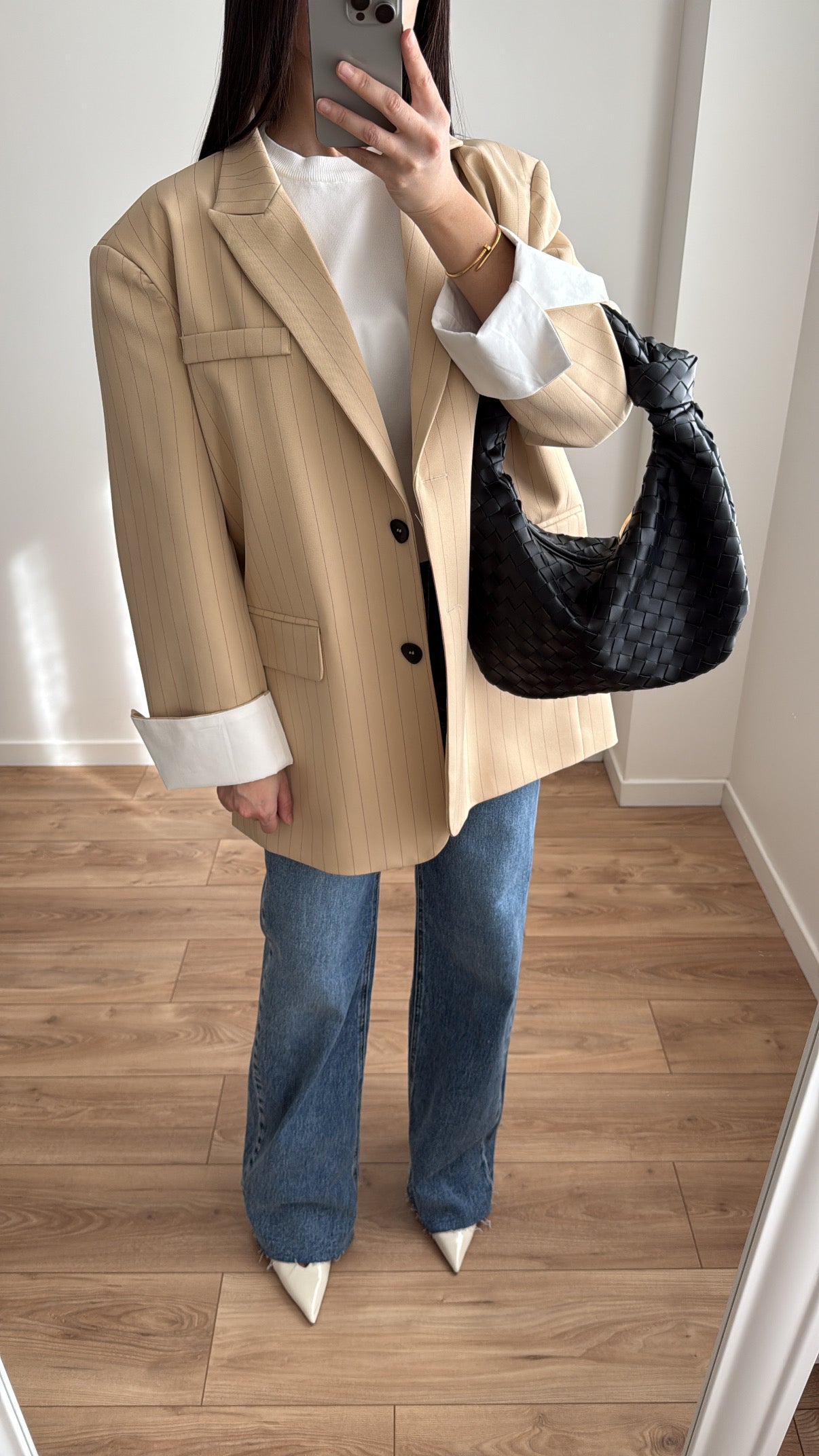 Extra oversized blazer [navy blue]