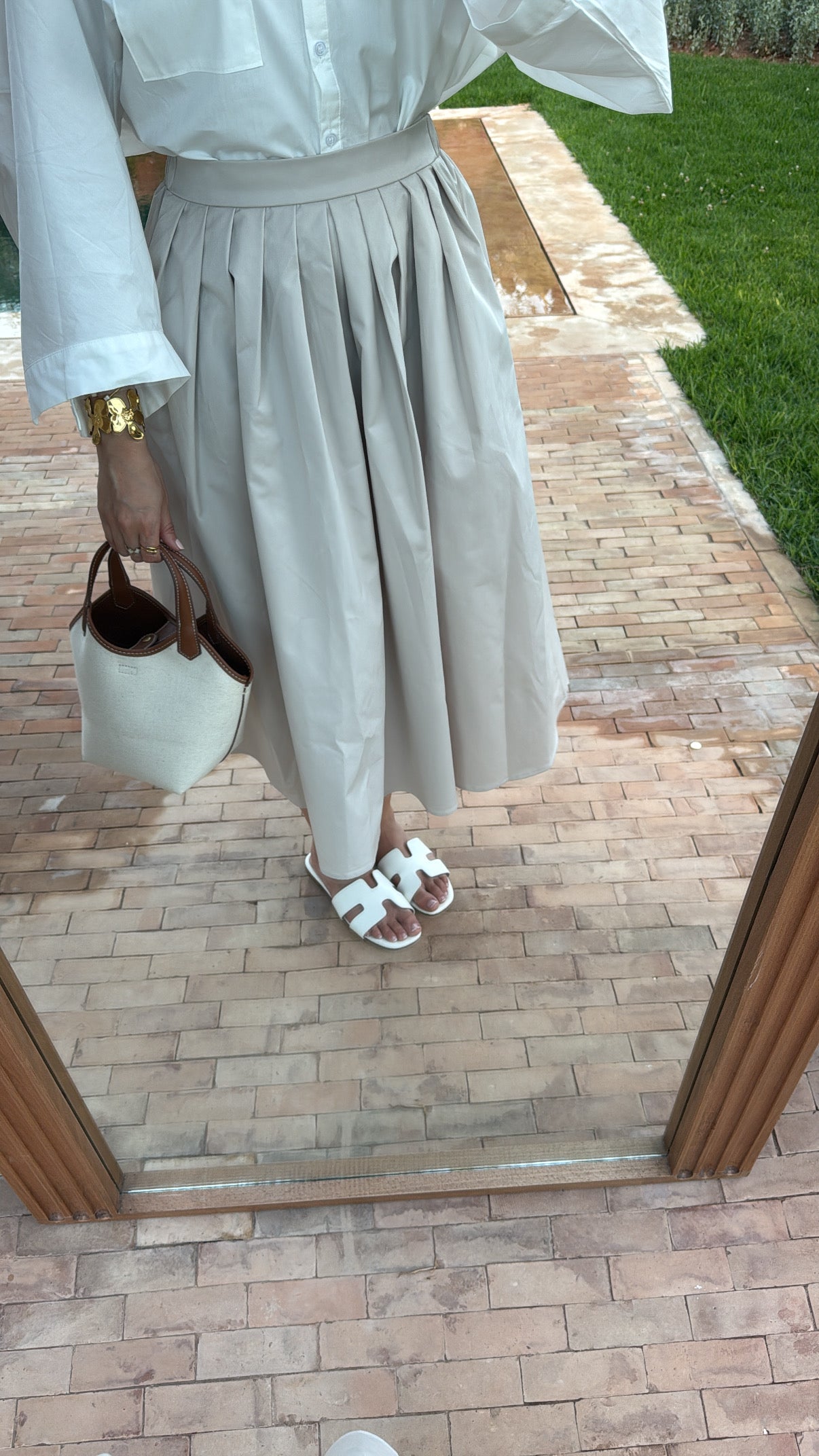 Jupe évasée [beige]