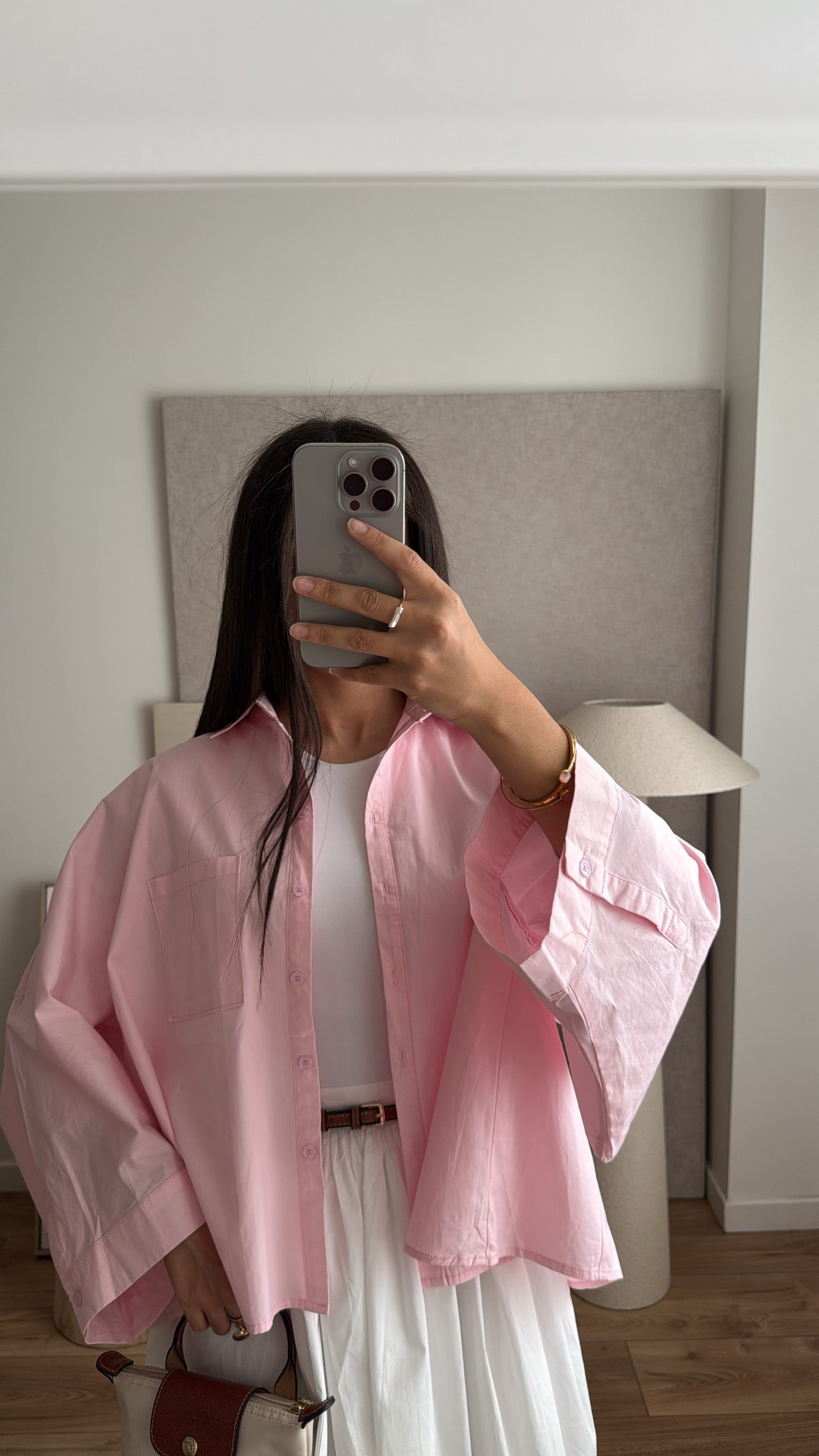 Chemise manche évasée [ rose ]