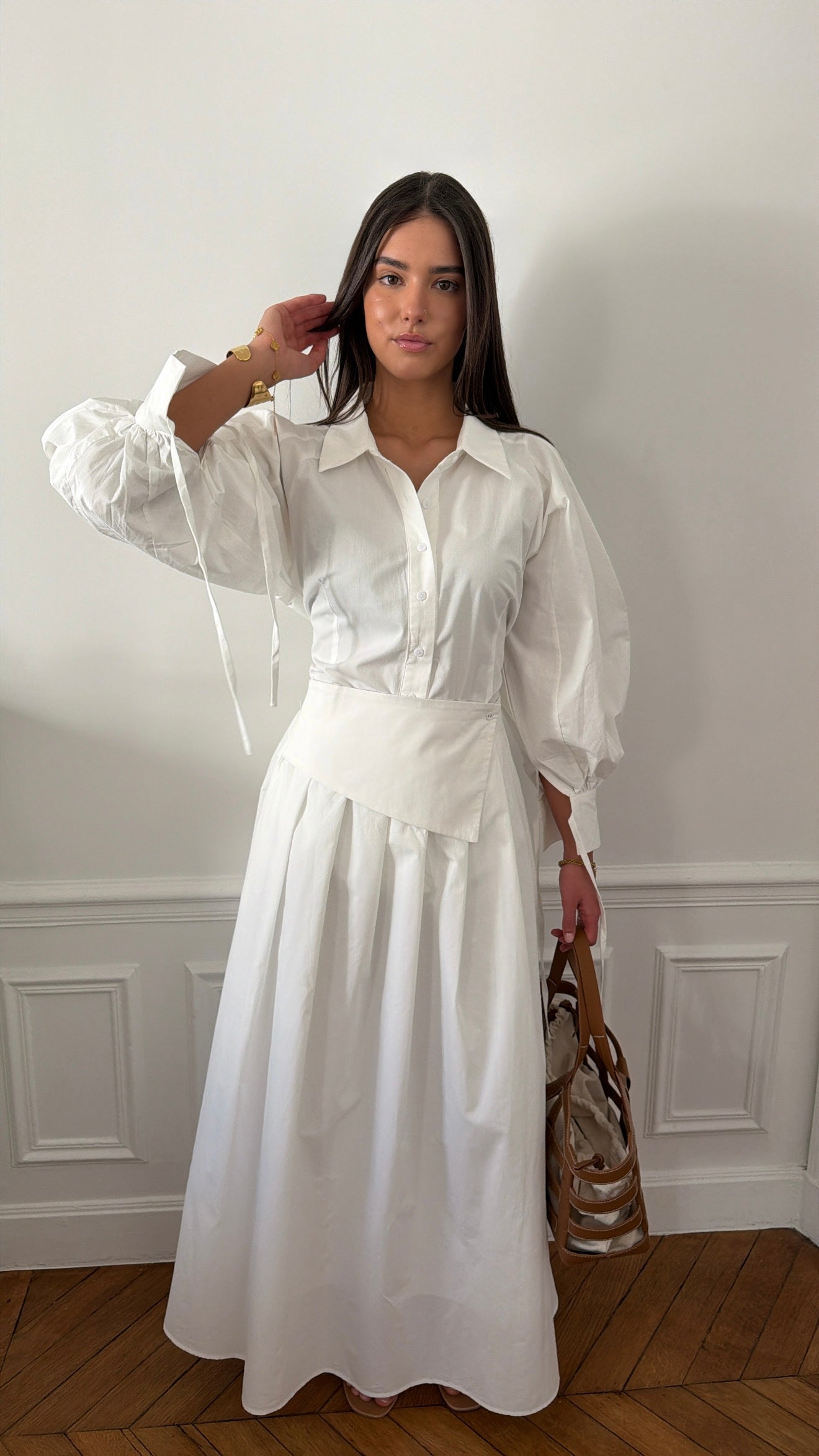 Chemise bouffante [blanc]
