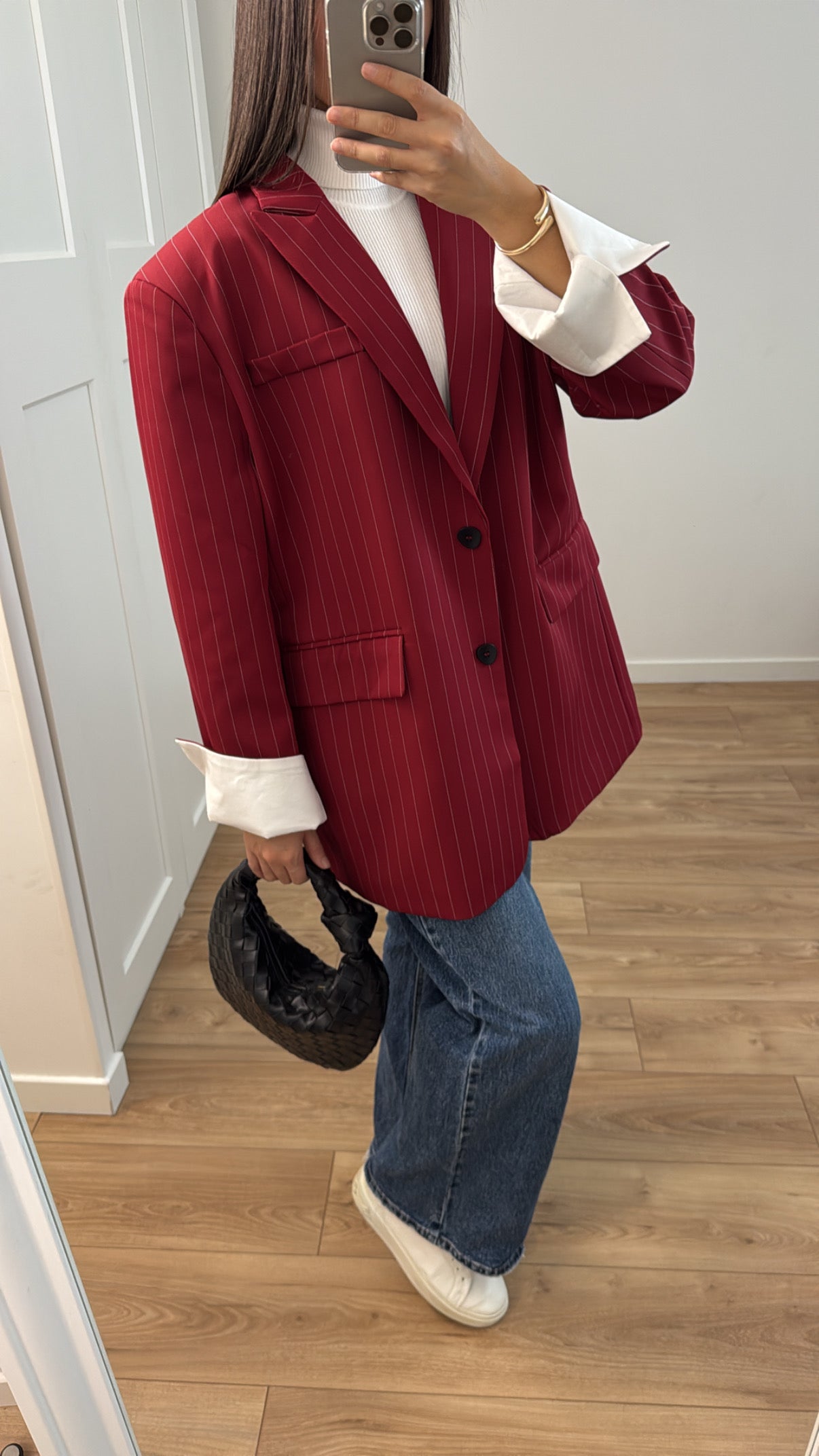 Blazer extra oversize [ rouge / bordeaux ]