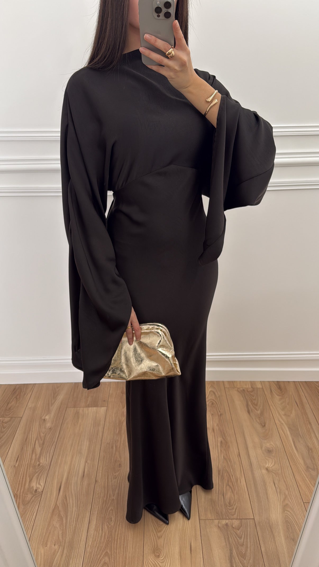 Longue robe cintrée [marron]